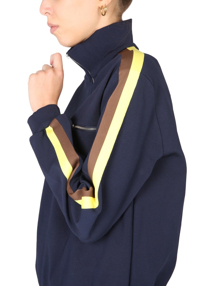 Tory Burch Half-Zipped Knitted Top