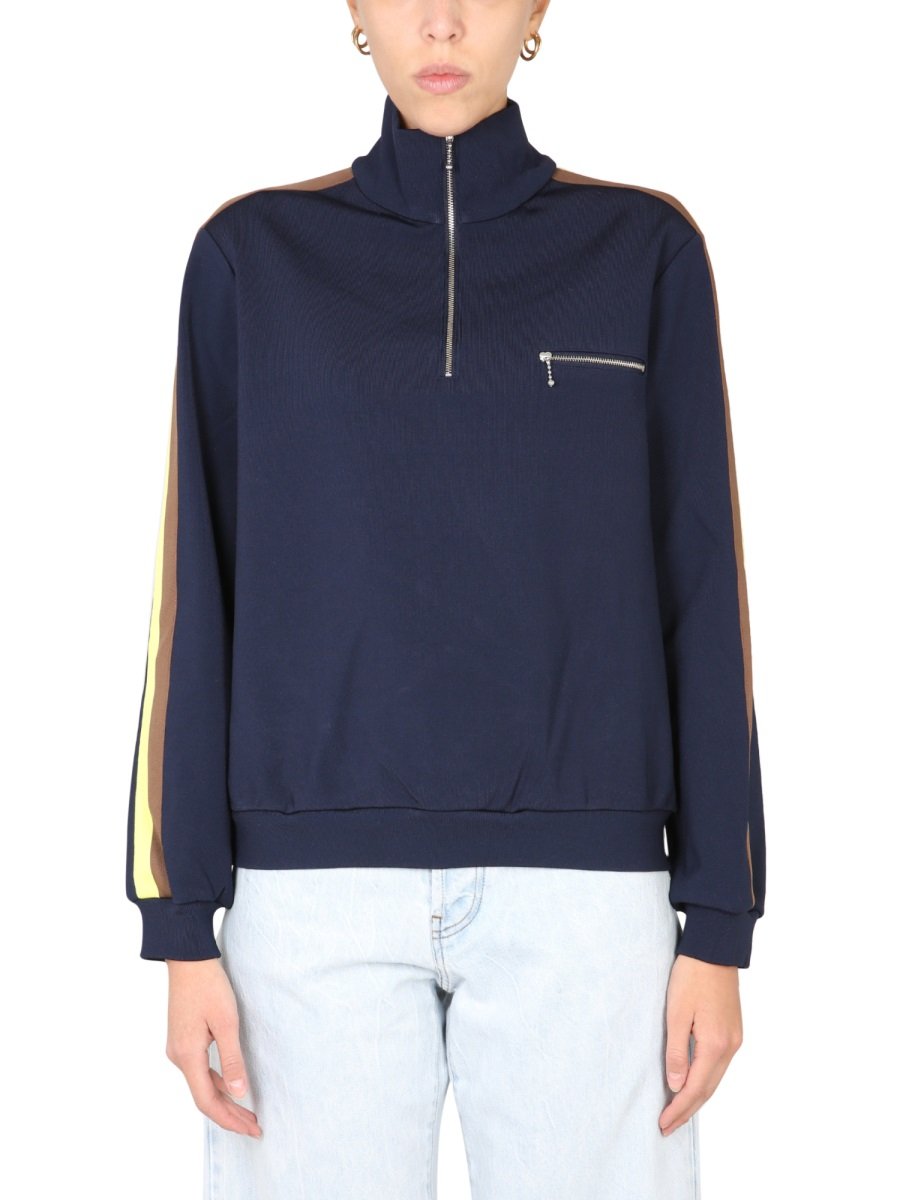 Tory Burch Half-Zipped Knitted Top