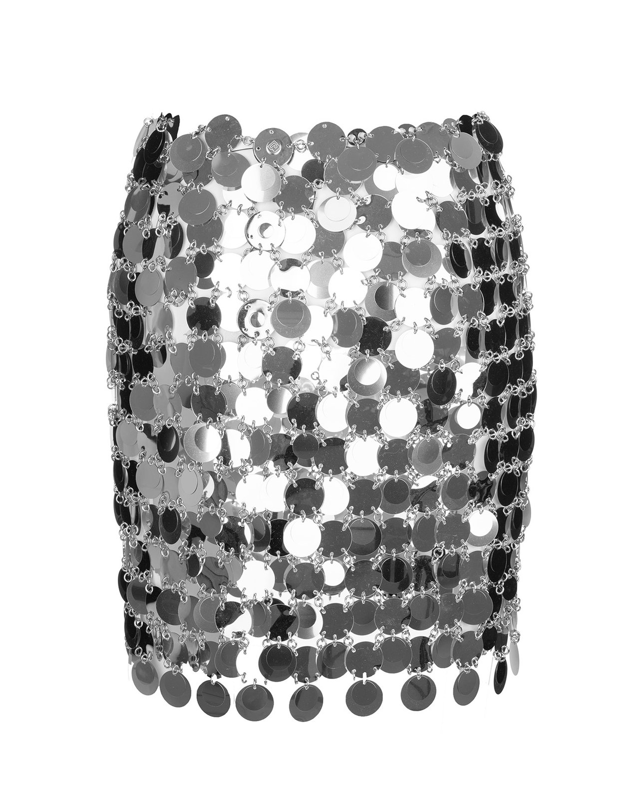 Paco Rabanne Asymmetric Circular-Disc Mini Skirt