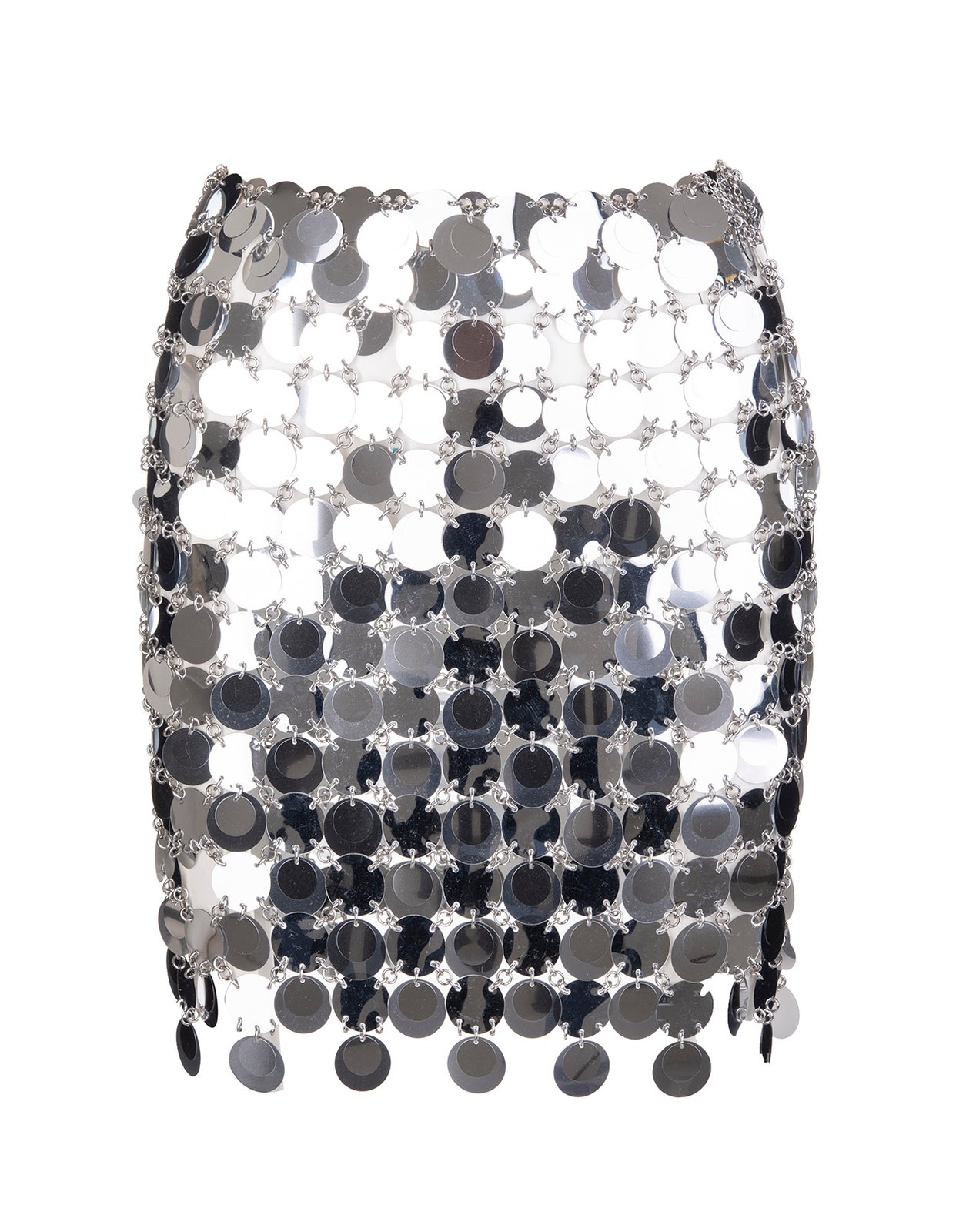 Paco Rabanne Asymmetric Circular-Disc Mini Skirt