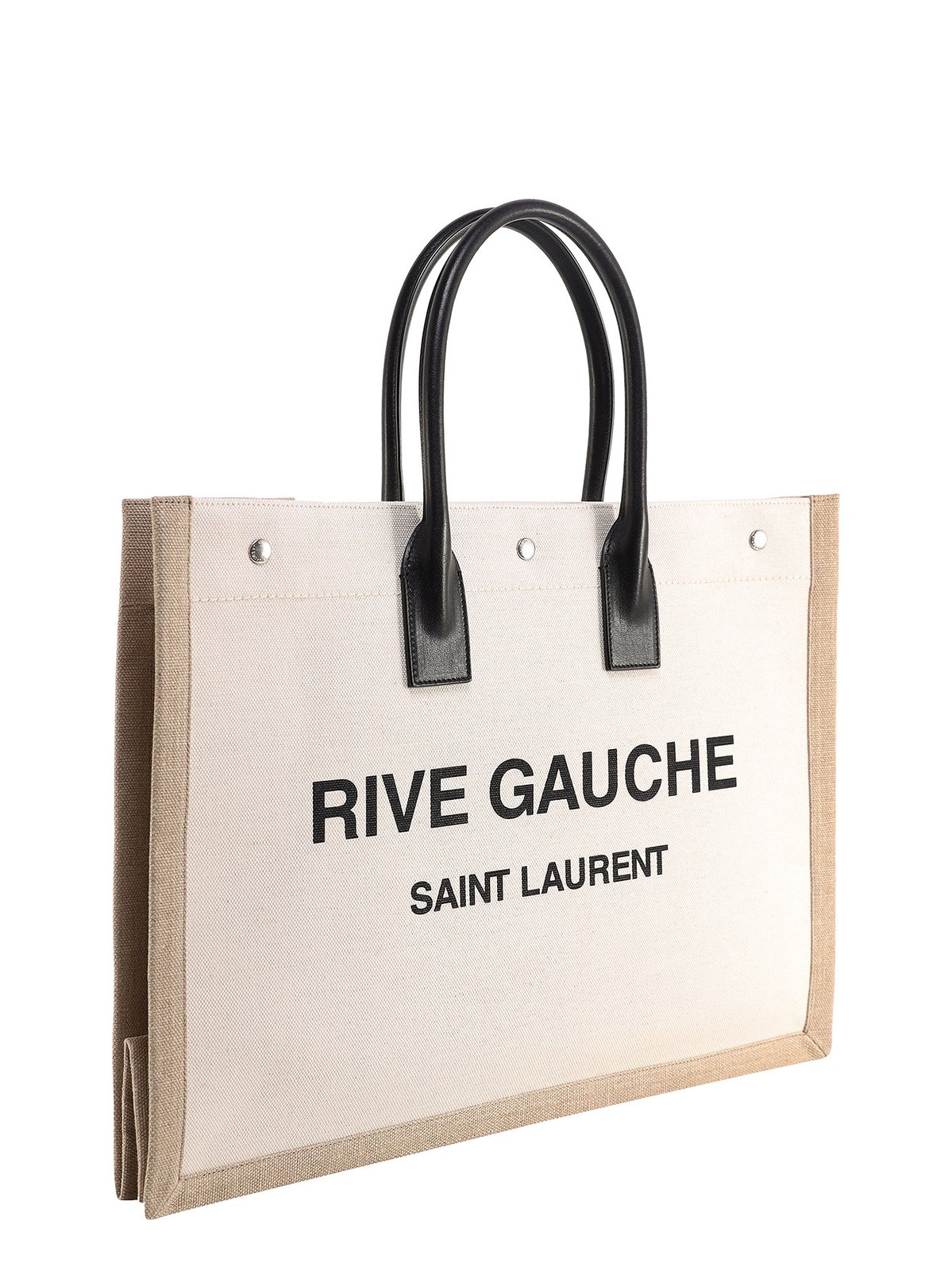 Saint Laurent Rive Gauche Logo Printed Tote Bag