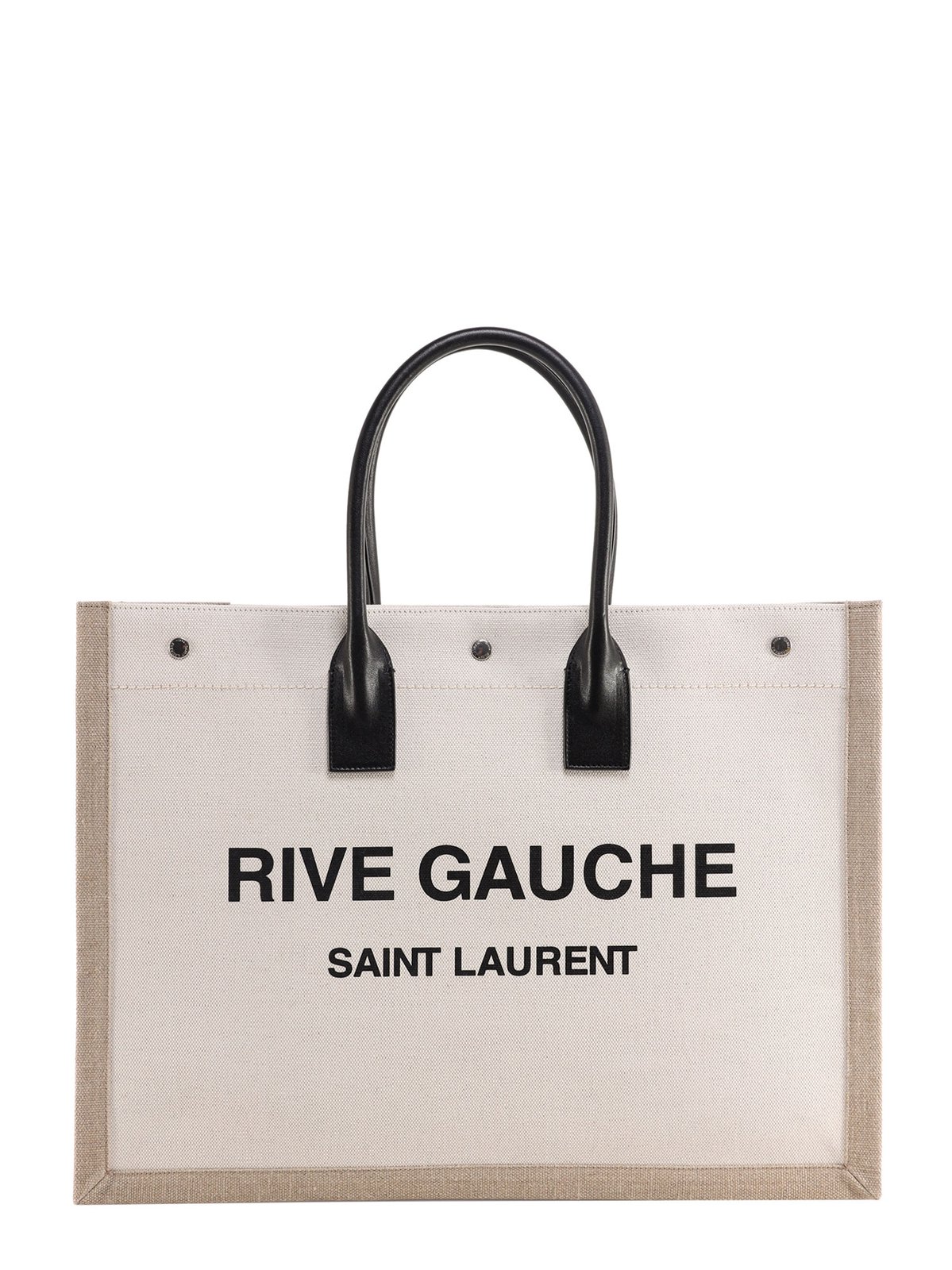 Saint Laurent Rive Gauche Logo Printed Tote Bag