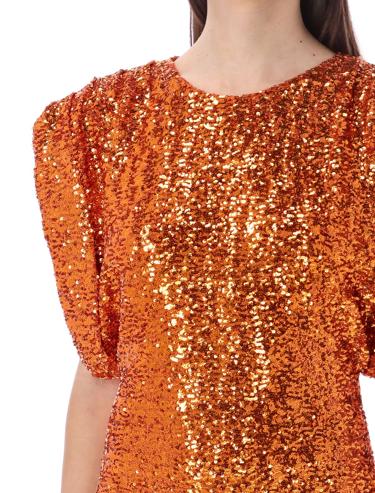 The Attico Crewneck Short-Sleeved Mini Dress