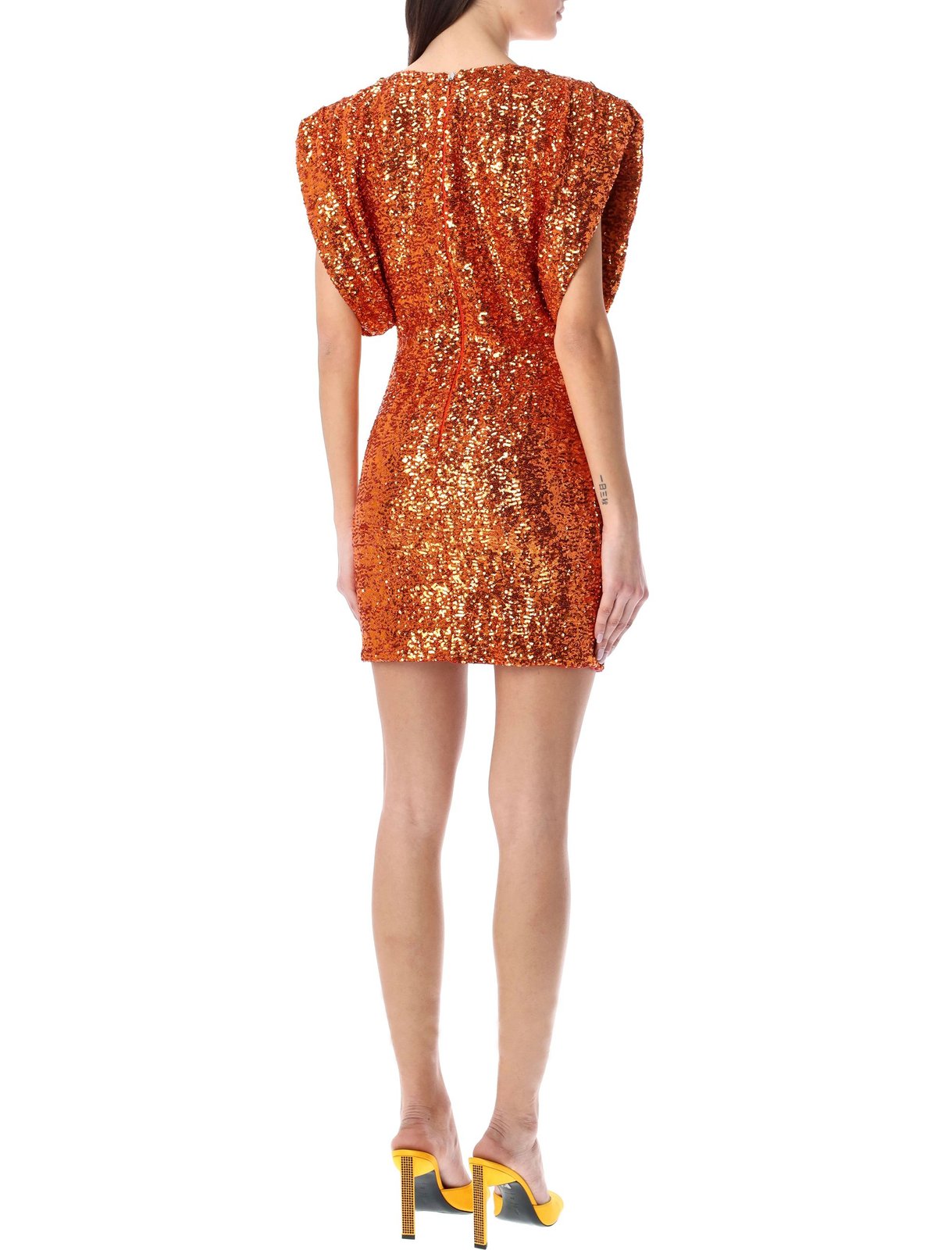 The Attico Crewneck Short-Sleeved Mini Dress