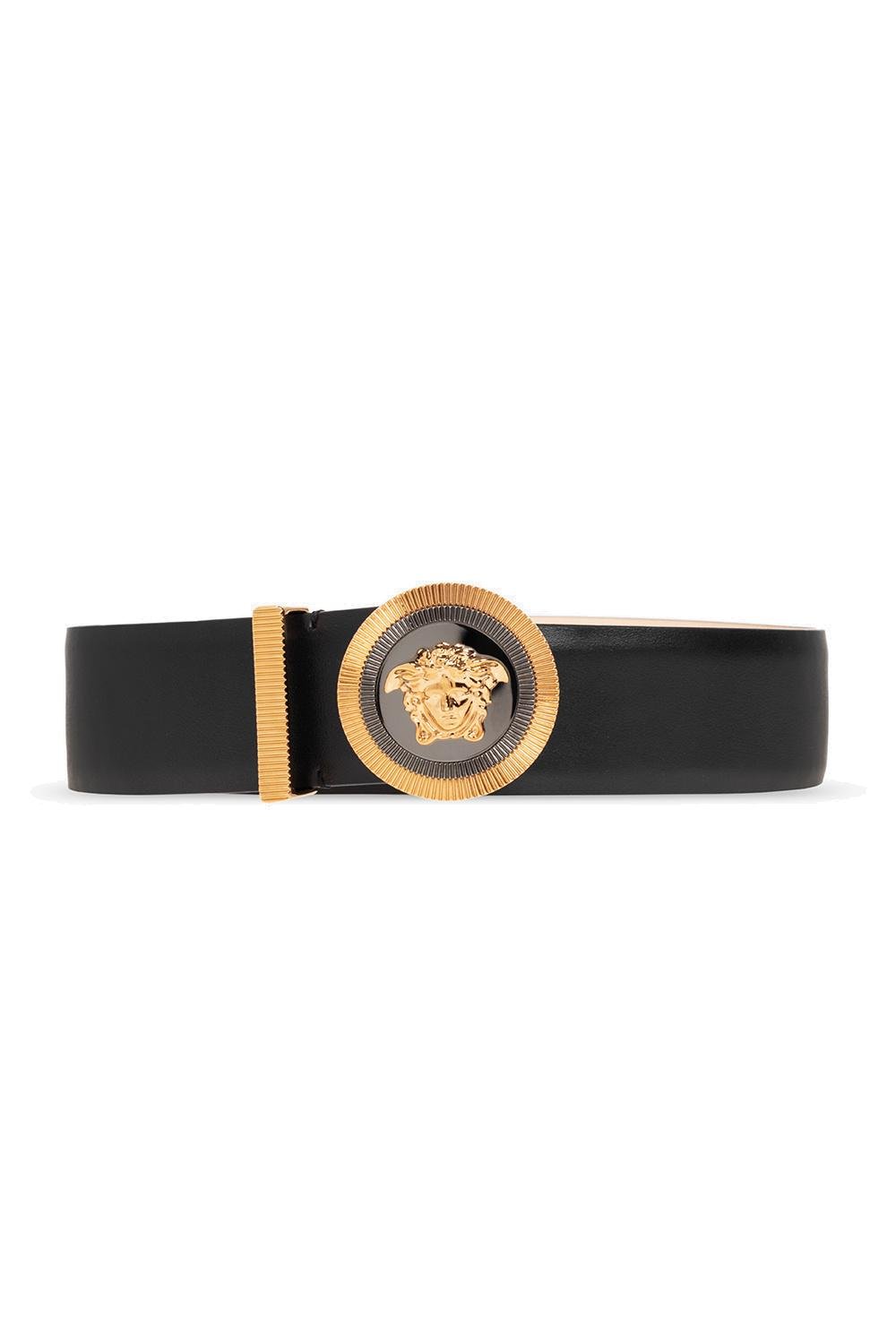 Versace Medusa Plaque Logo Buckle Belt