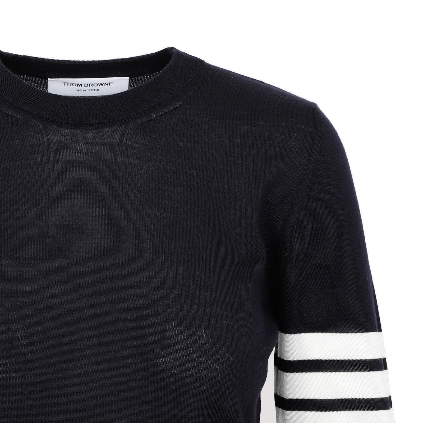 Thom Browne 4-Bar Ribbed Knit Sweater 4 Thom Browne 4-Bar Ribbed Knit Sweater