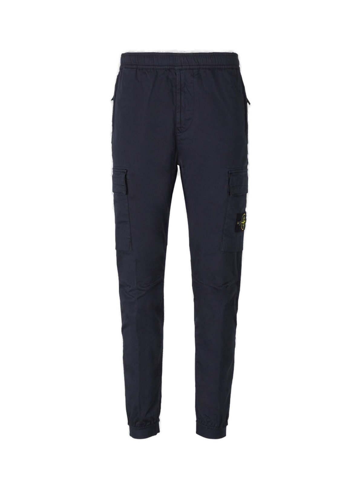 Stone Island Elasticated Waistband Tapered-Leg Cargo Trousers