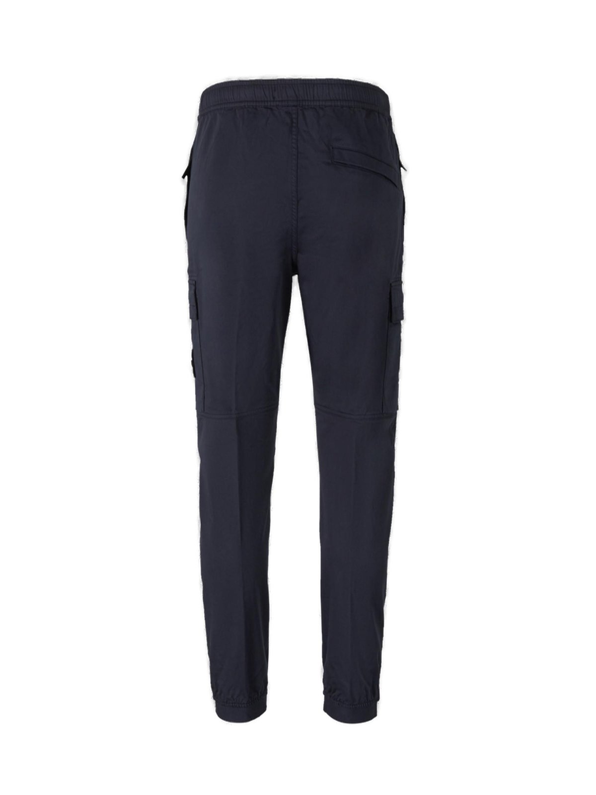 Stone Island Elasticated Waistband Tapered-Leg Cargo Trousers