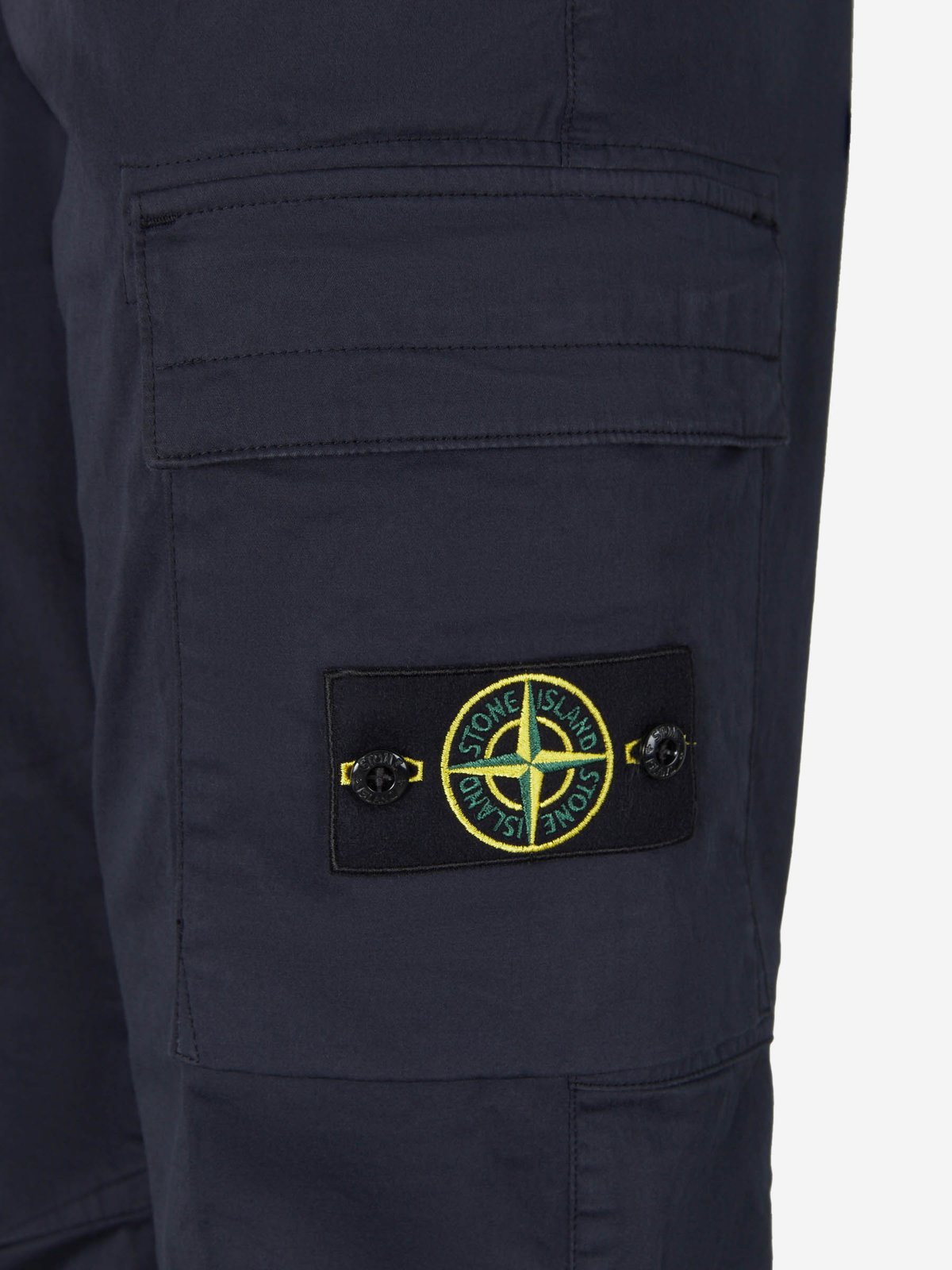 Stone Island Elasticated Waistband Tapered-Leg Cargo Trousers