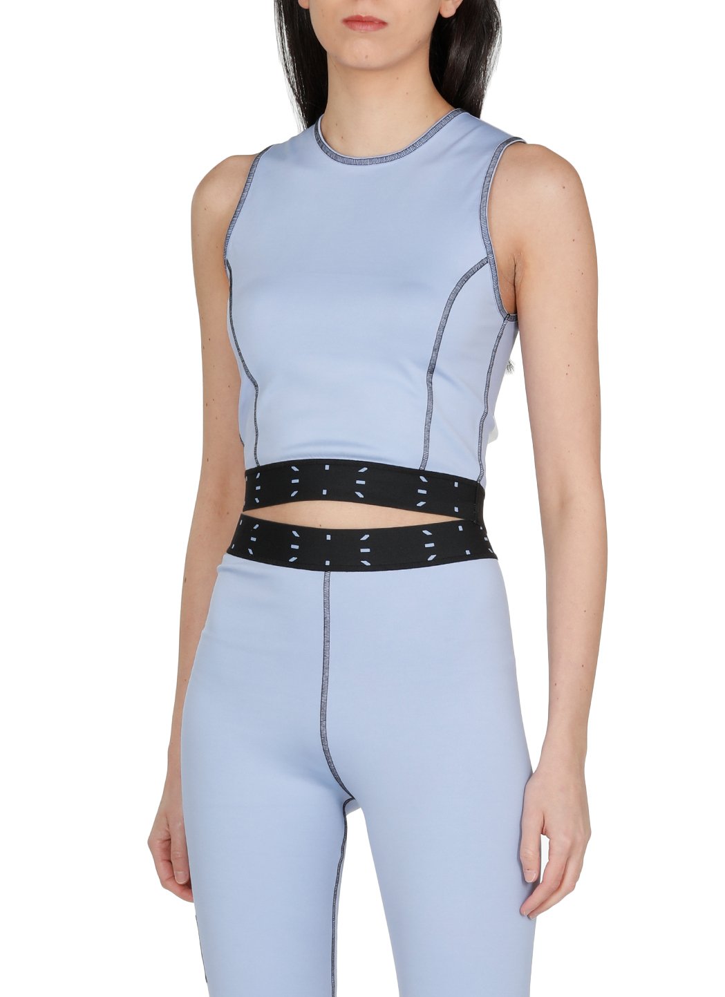 McQ Alexander McQueen Contrast Trim Cropped Top