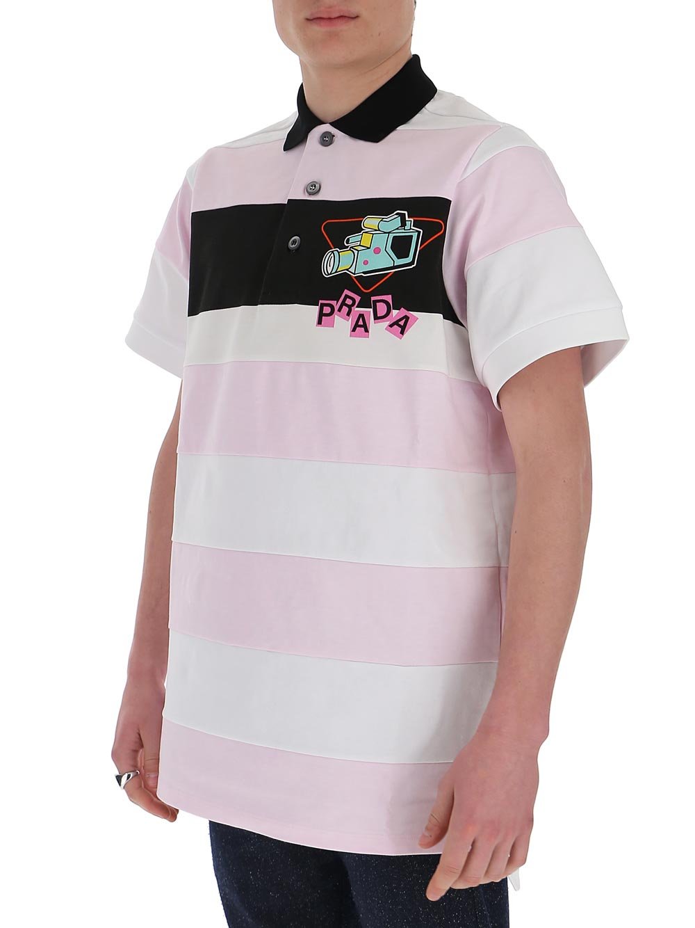 Prada Striped Polo Shirt 1 Prada Striped Polo Shirt