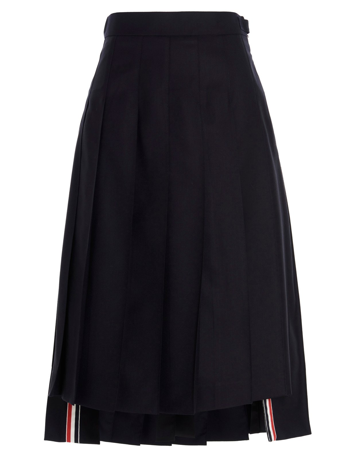 Thom Browne RWB Stripe Pleated Midi Skirt