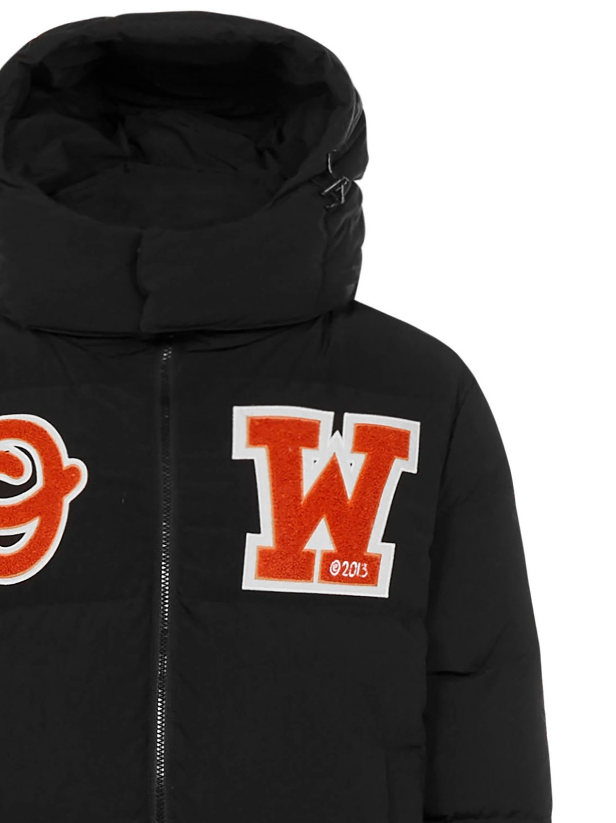 Off-White Zip-Up Long-Sleeved Puffer Coat 1 Off-White Zip-Up Long-Sleeved Puffer Coat