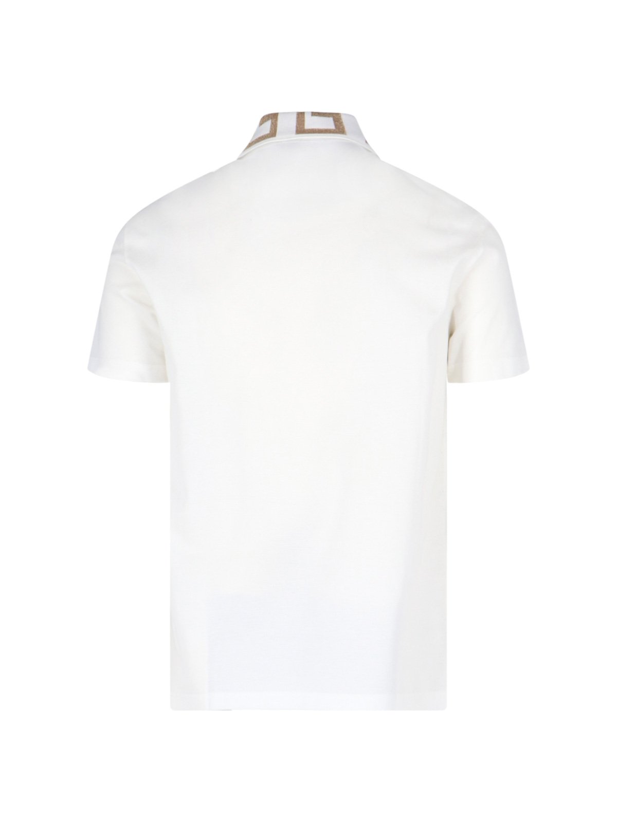 Versace Greca Short-Sleeved Straight Hem Polo Shirt