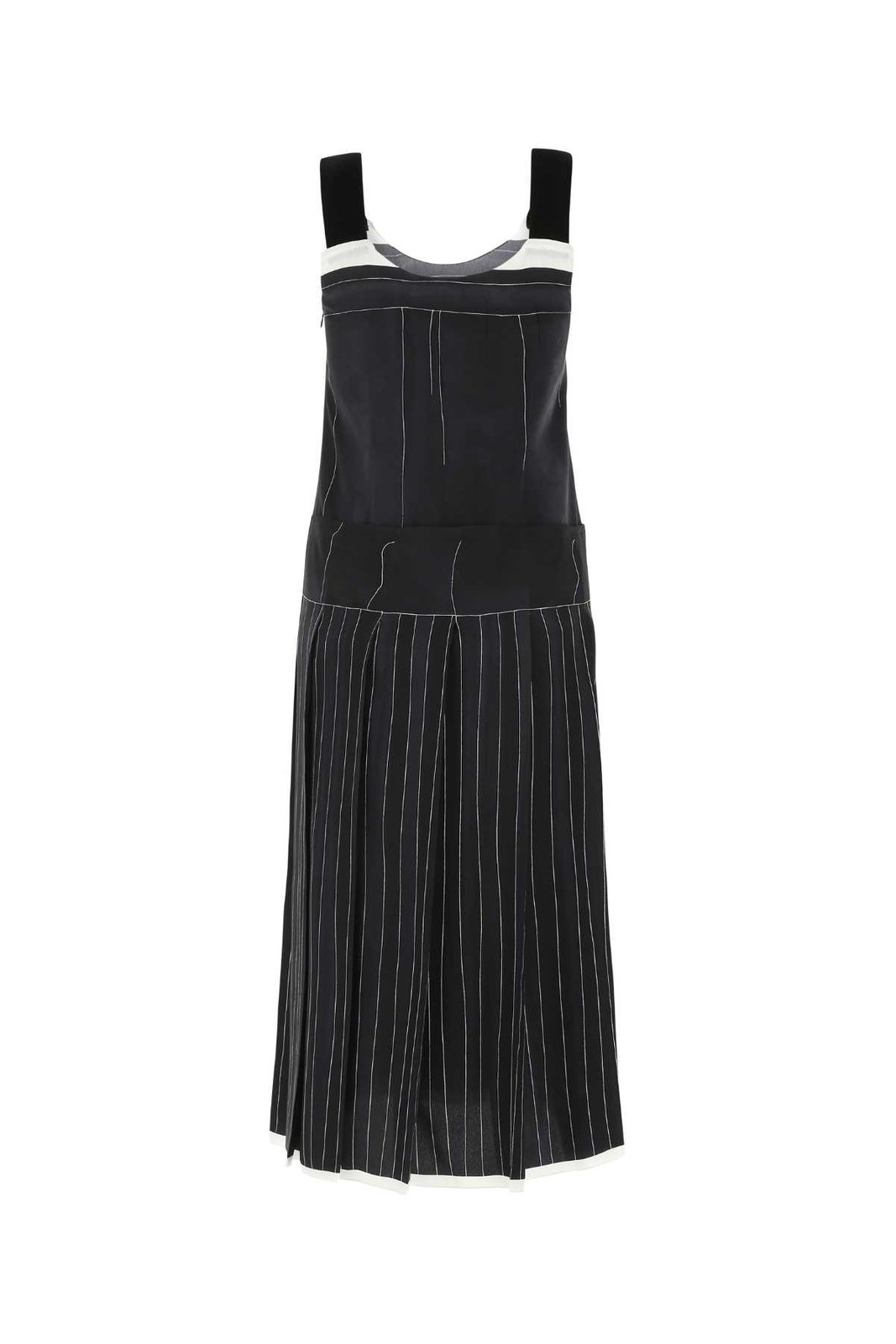 Prada Logo Printed Unlined Midi Dress
