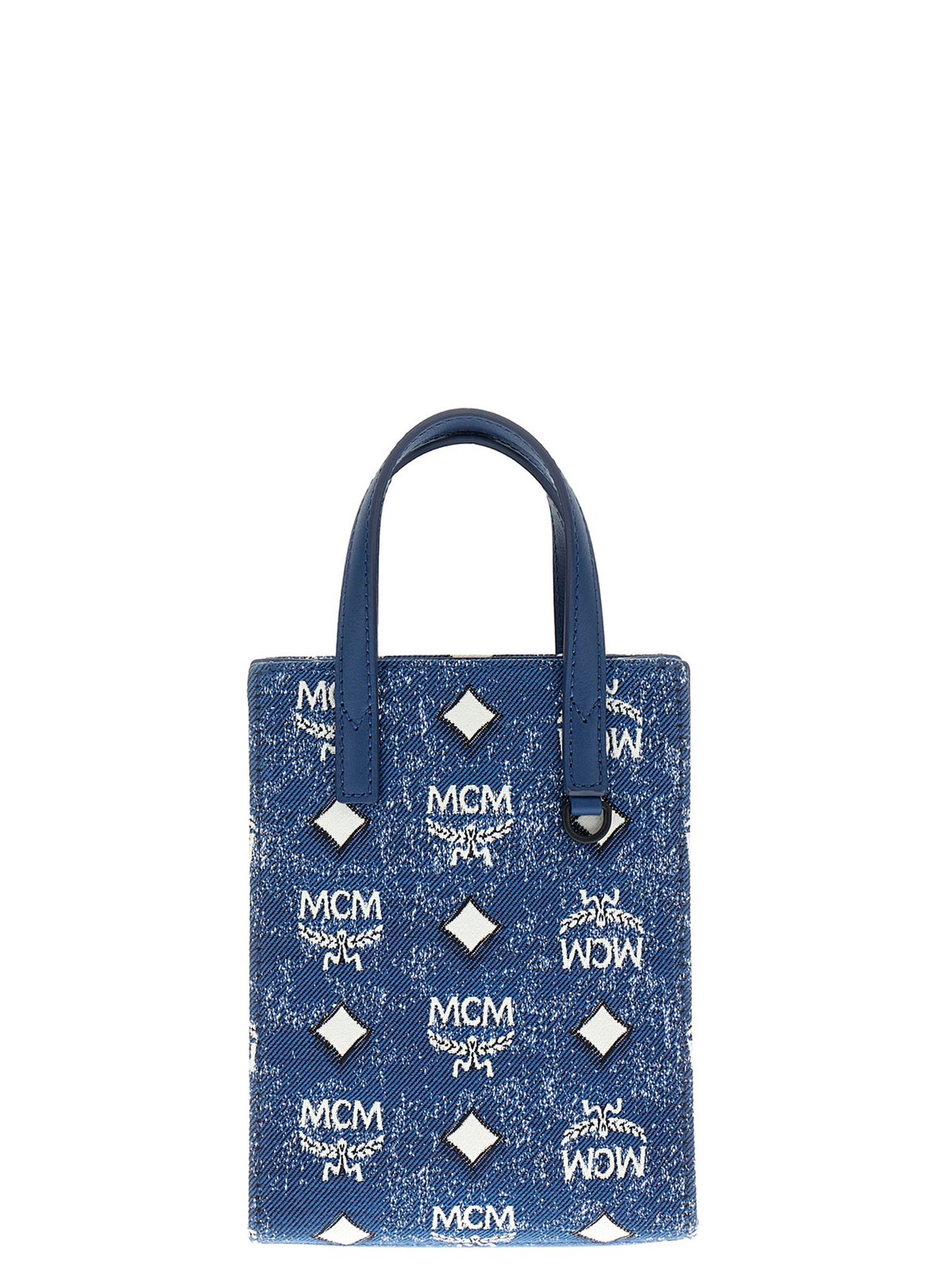 MCM Aren Denim Mini Tote Bag