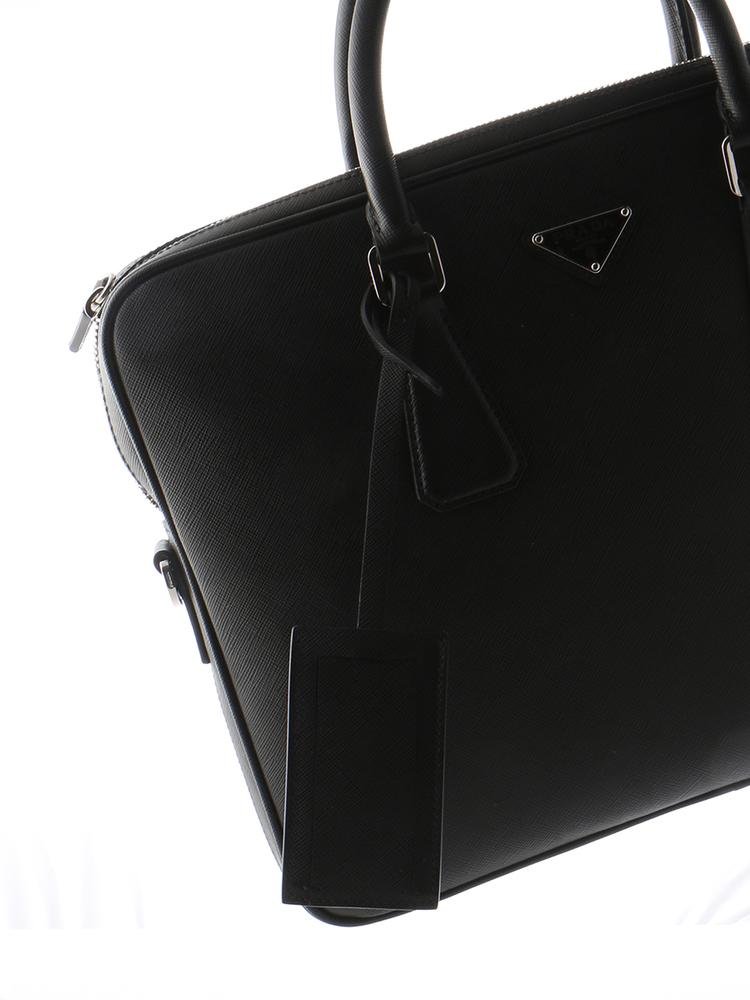Prada Logo Plaque Laptop Bag