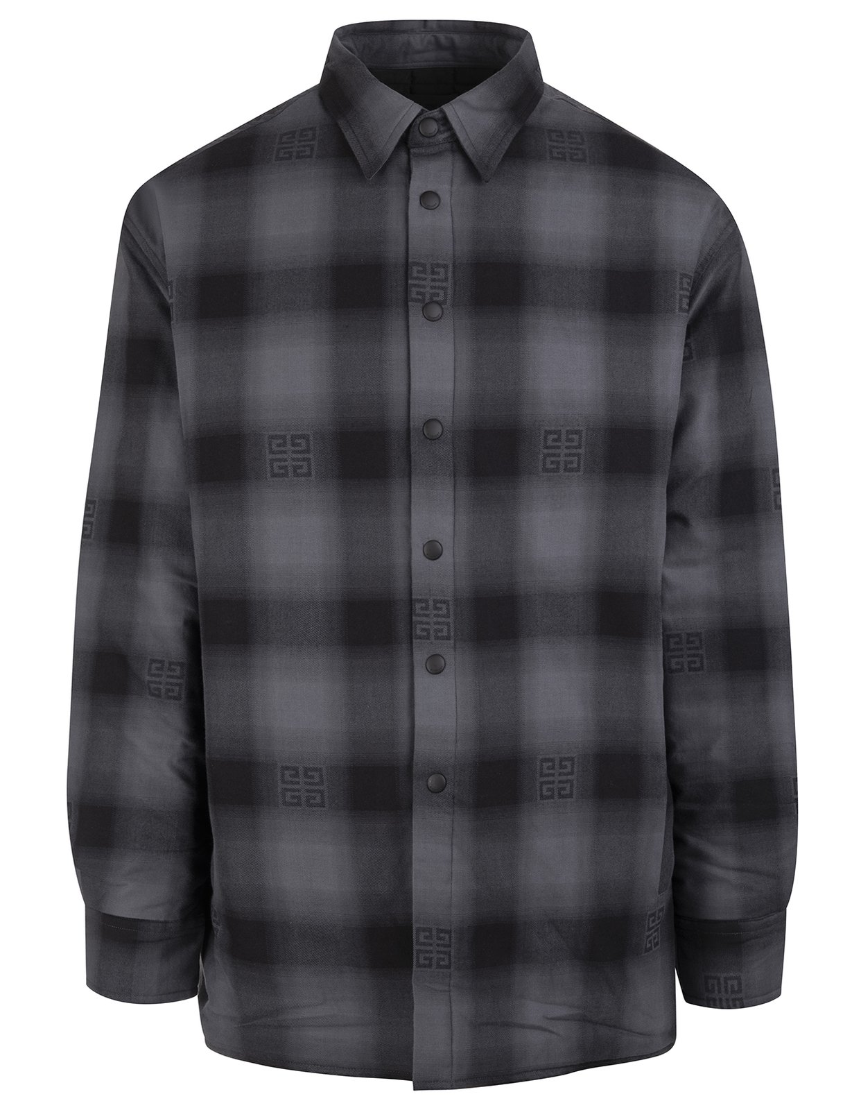 Givenchy Checked Collared Long-Sleeved Shirt