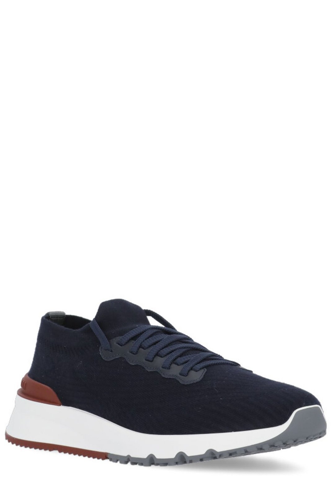 Brunello Cucinelli Knitted Lace-Up Sneakers