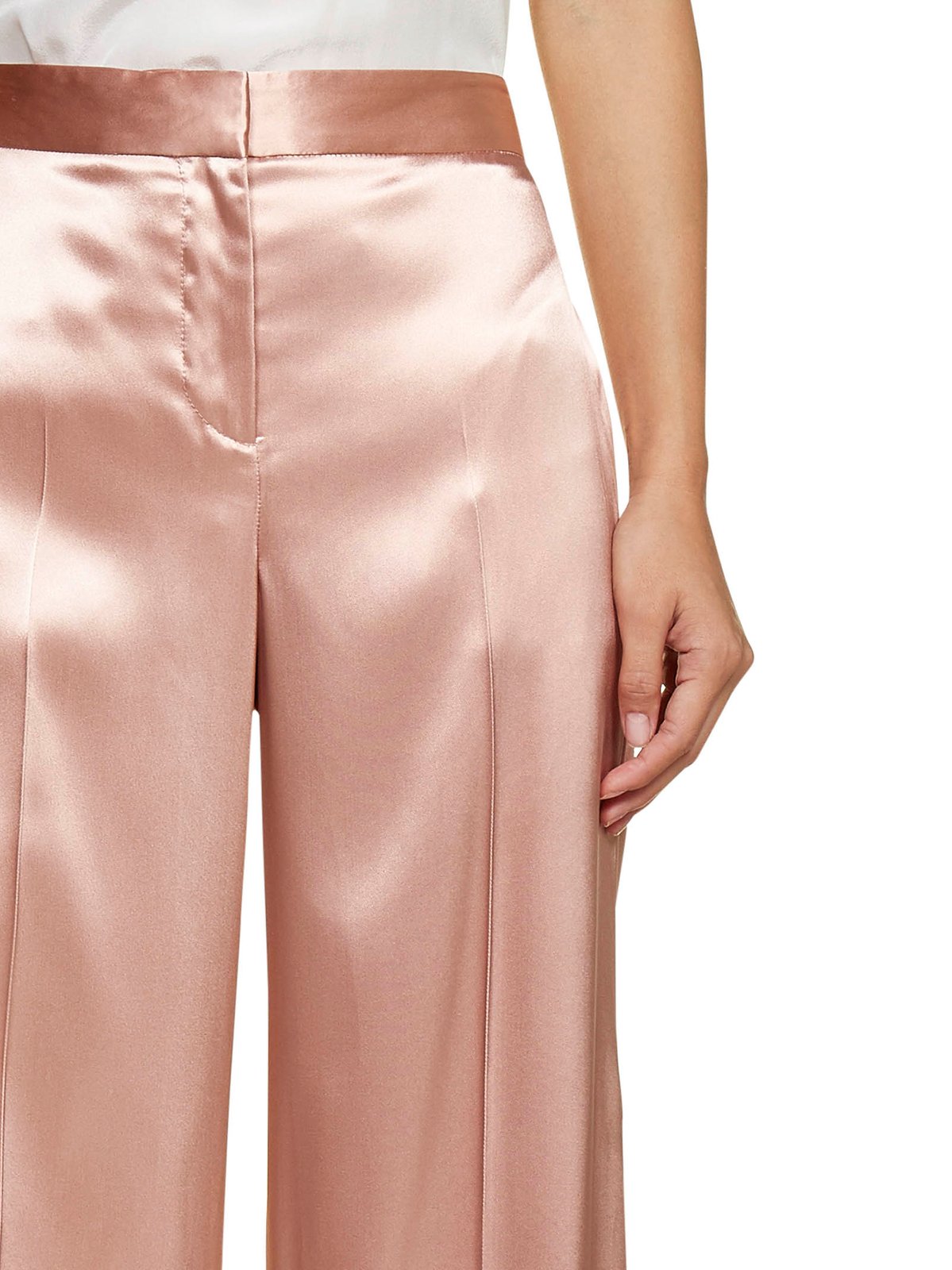Alexander McQueen Satin Wide Leg Trousers