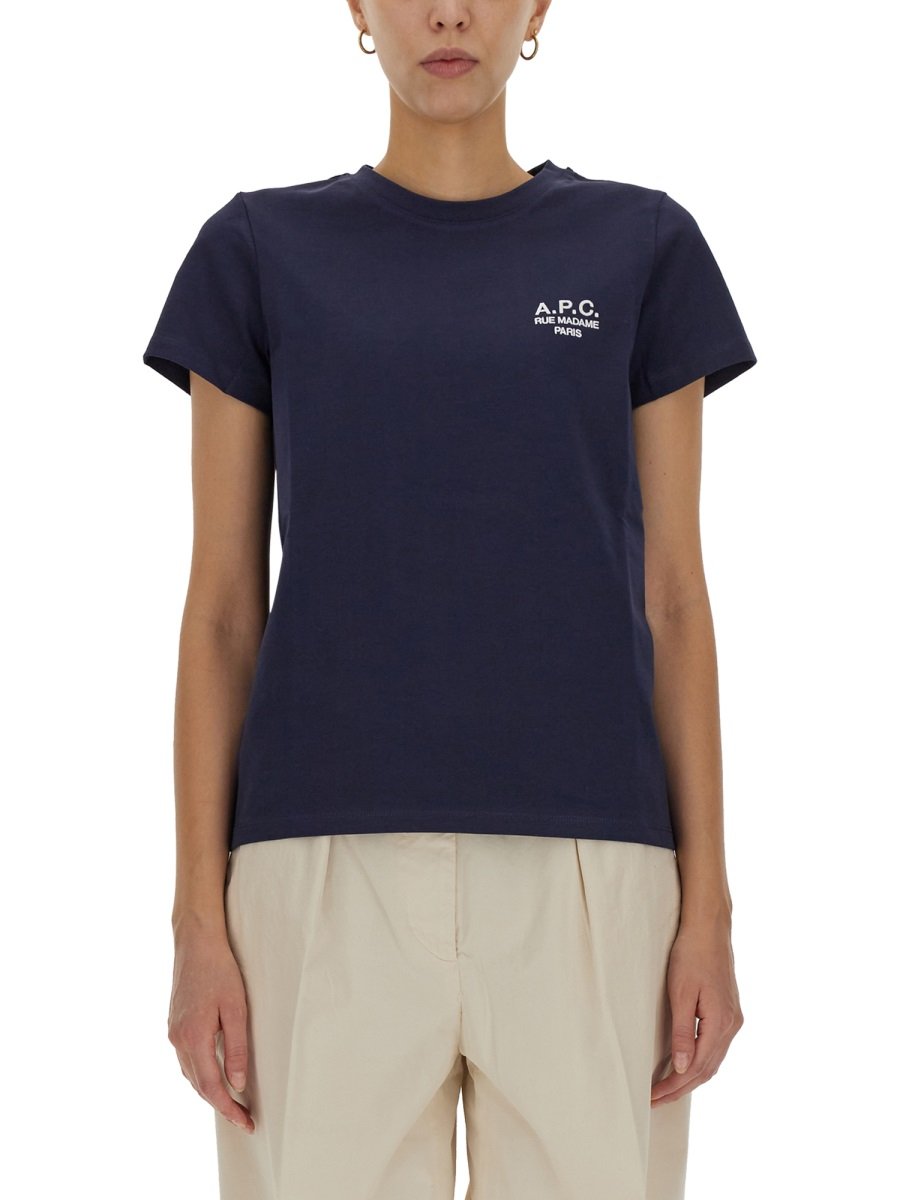 A.P.C. Logo Printed Crewneck T-Shirt
