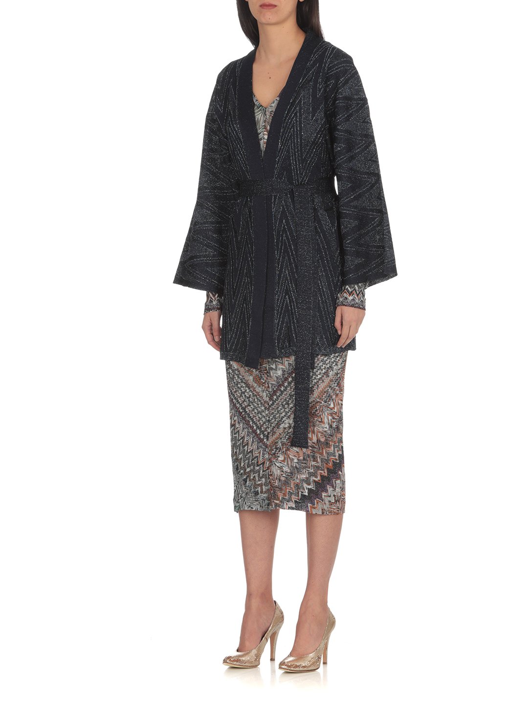 Missoni Zig-Zag Belted V-Neck Jacket