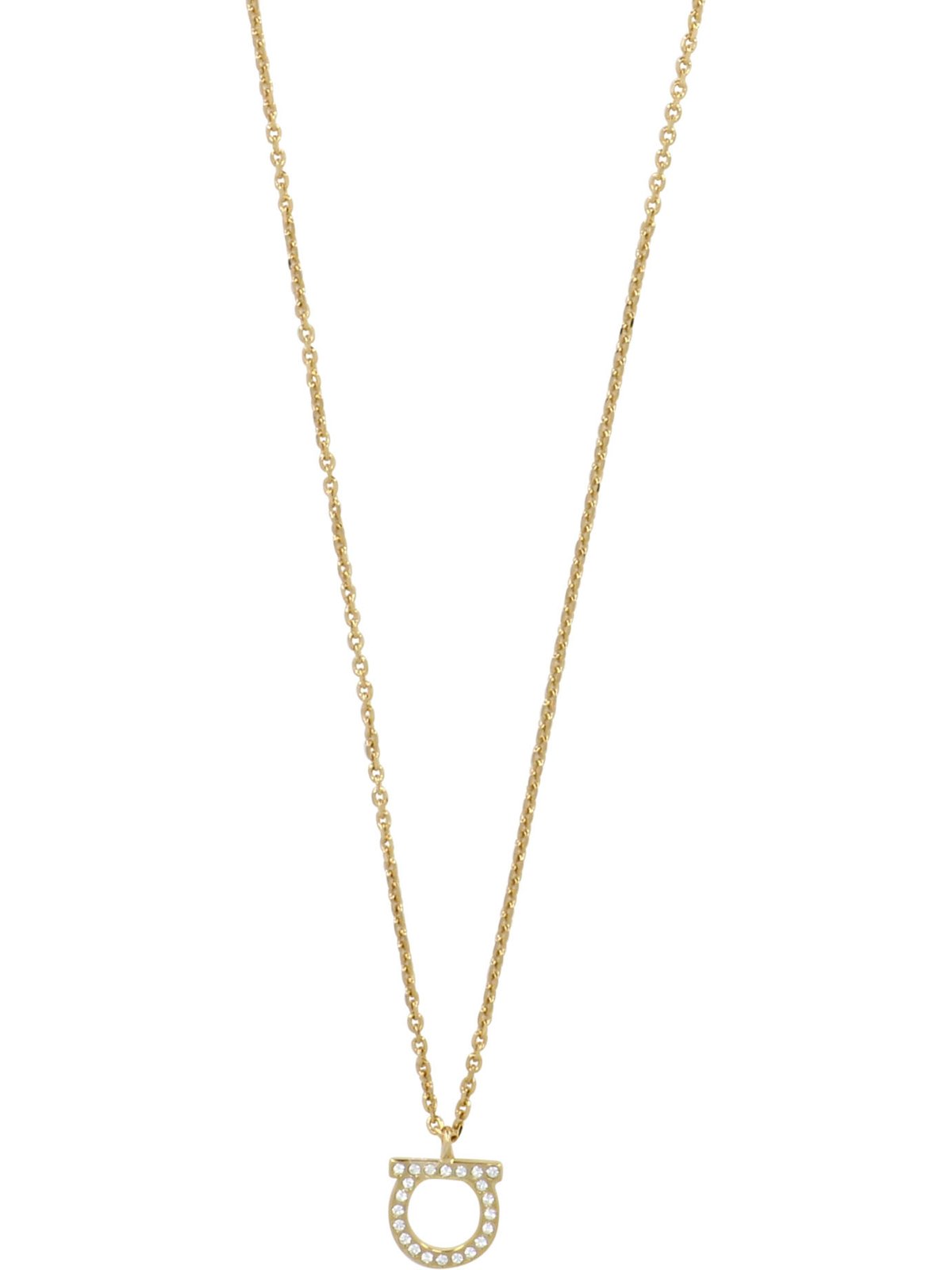 Ferragamo Large Gancini Crystals Necklace