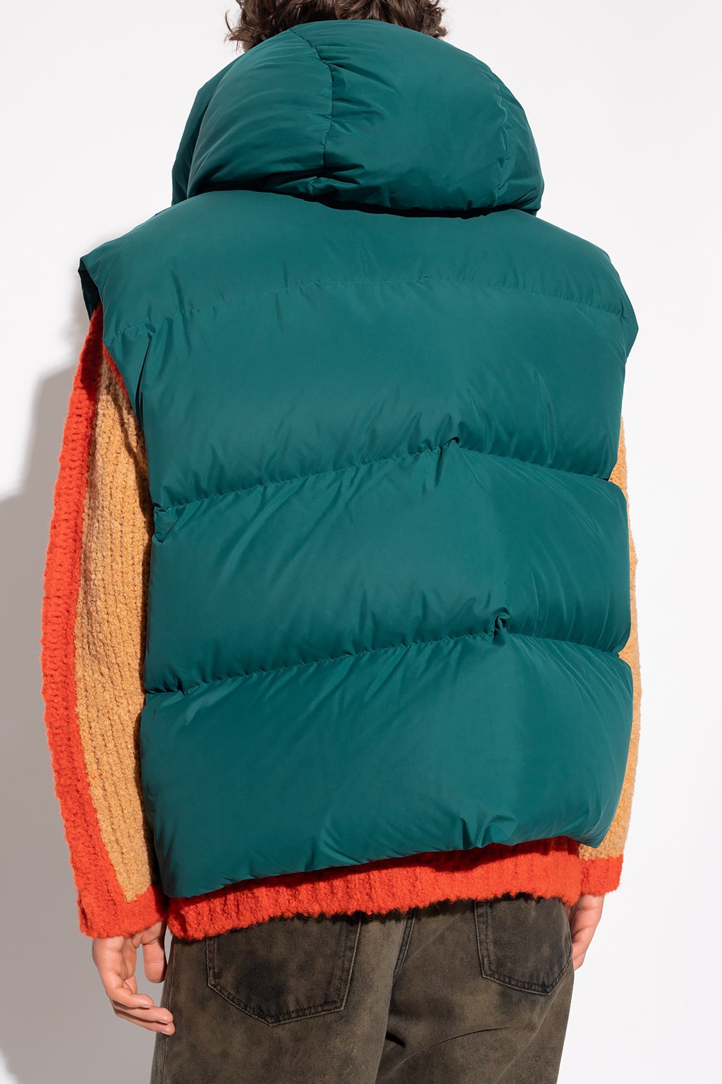 Off-White Logo Printed Zip-Up Padded Vest 1 Off-White Logo Printed Zip-Up Padded Vest