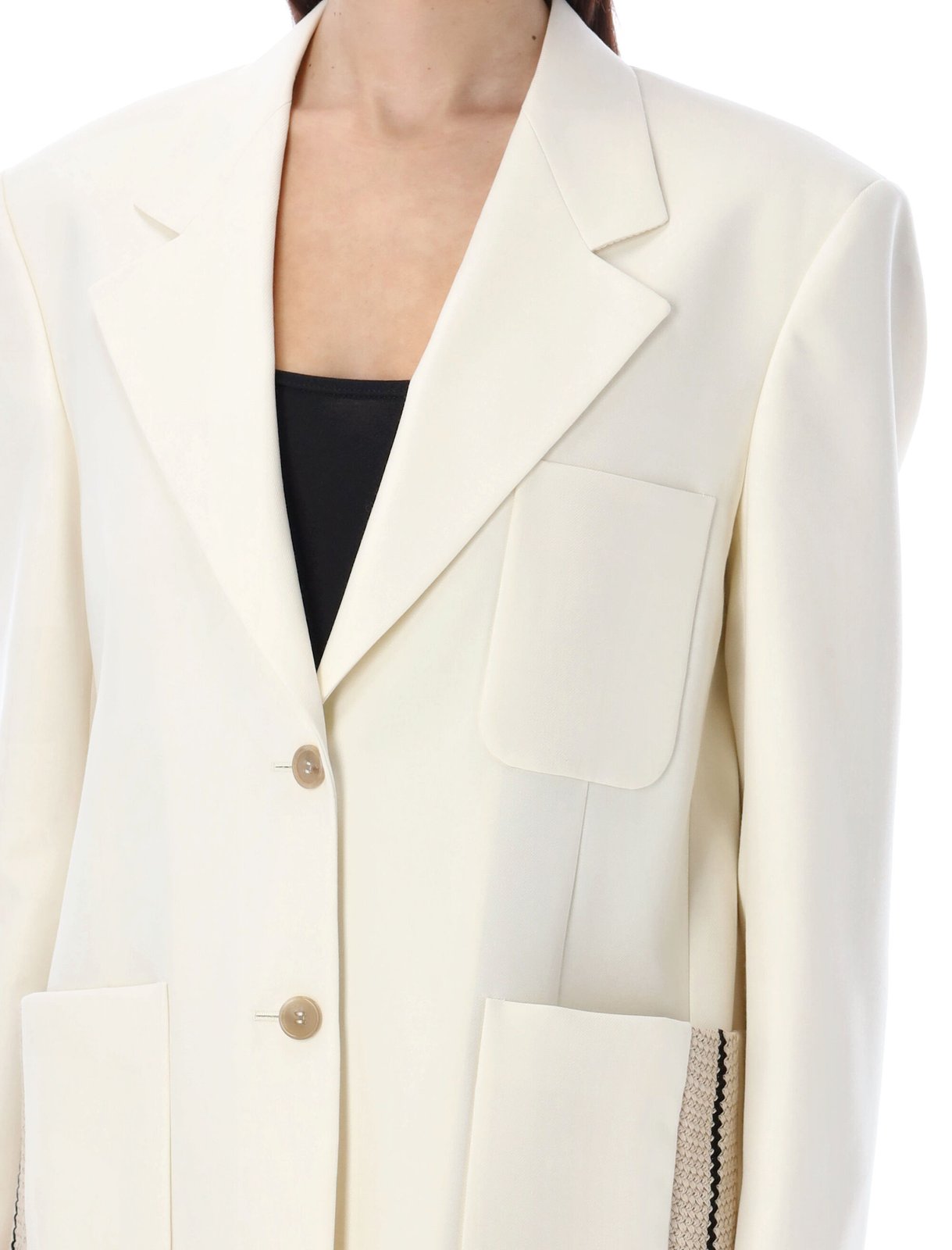 Palm Angels Single Breasted Tailored Blazer
