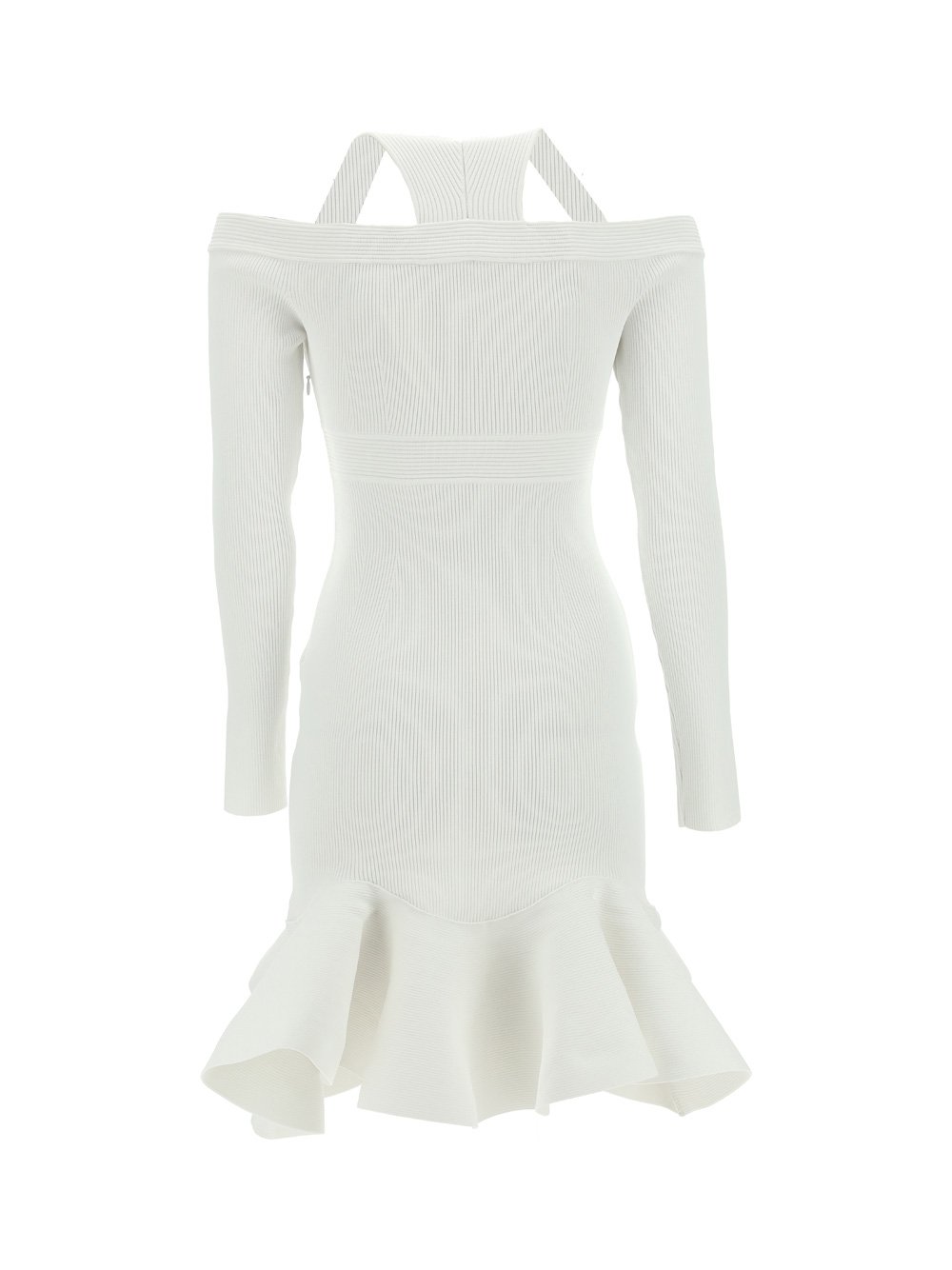 Alexander McQueen Ruffle Detailed Flared Mini Dress
