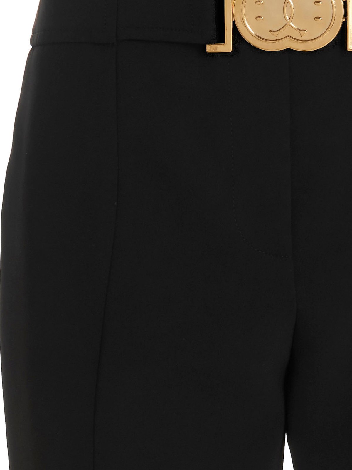 Moschino Smiley Buckled Tailored Pants
