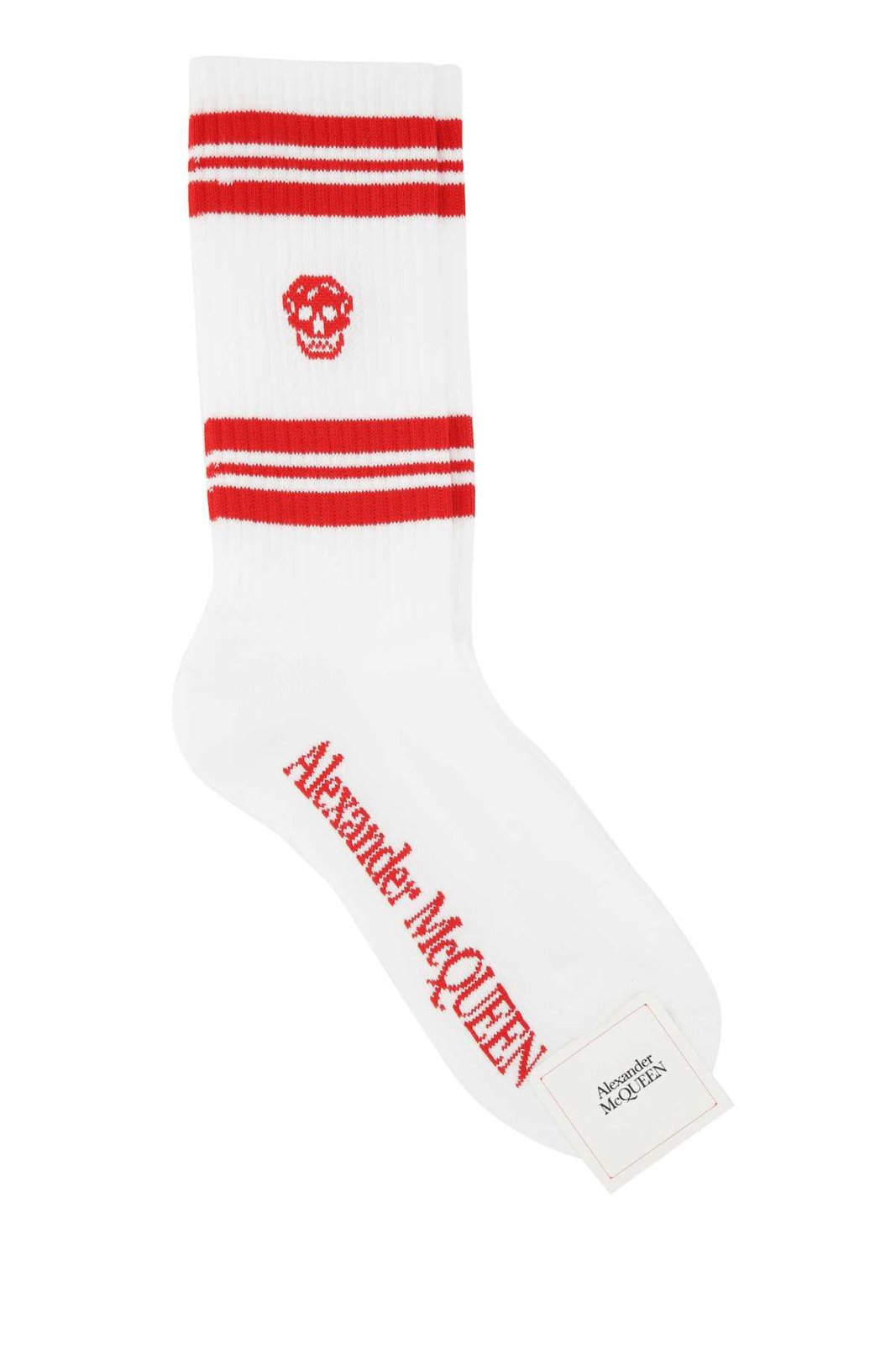 Alexander McQueen Logo Skull Intarsia Crew Socks