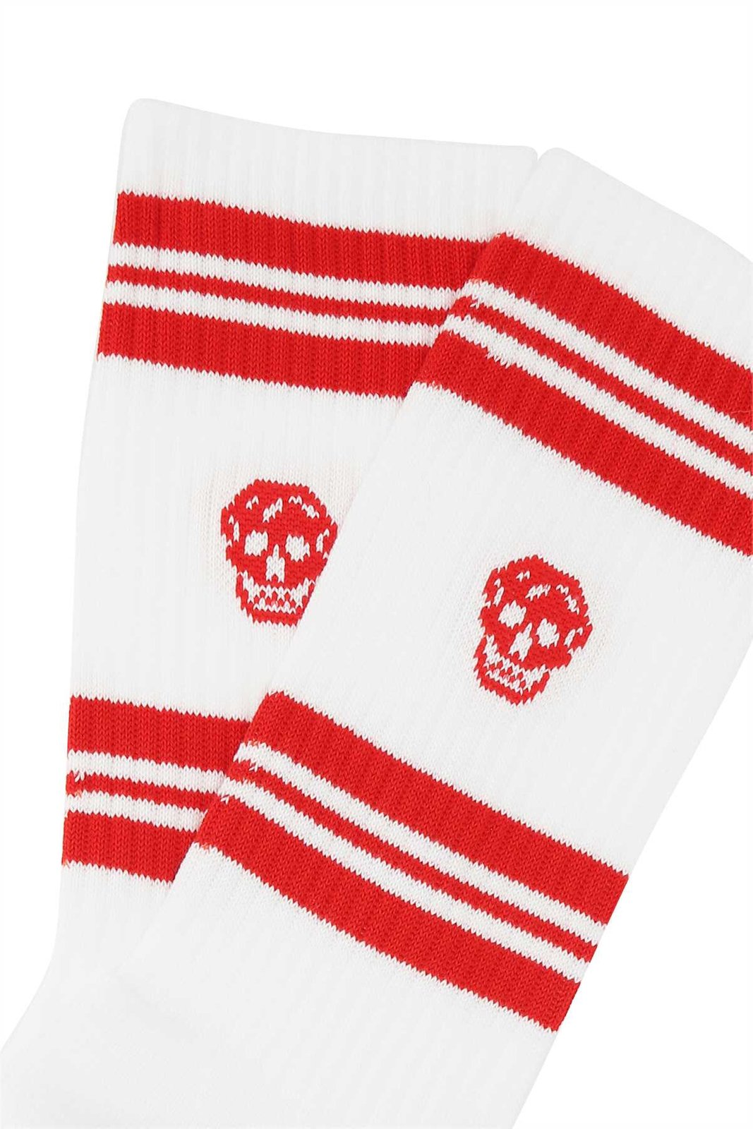 Alexander McQueen Logo Skull Intarsia Crew Socks