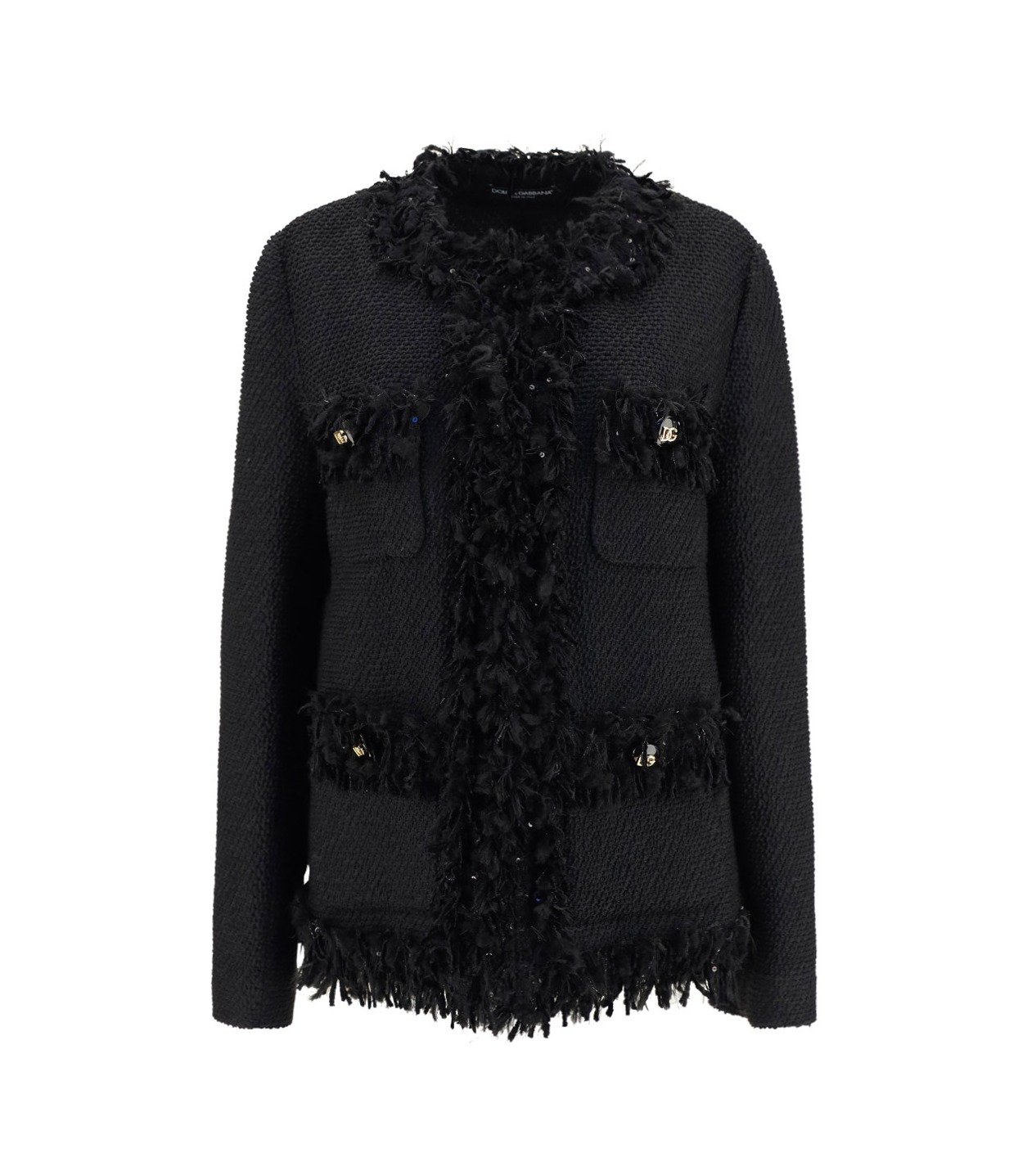 Dolce & Gabbana Frayed Long-Sleeved Jacket
