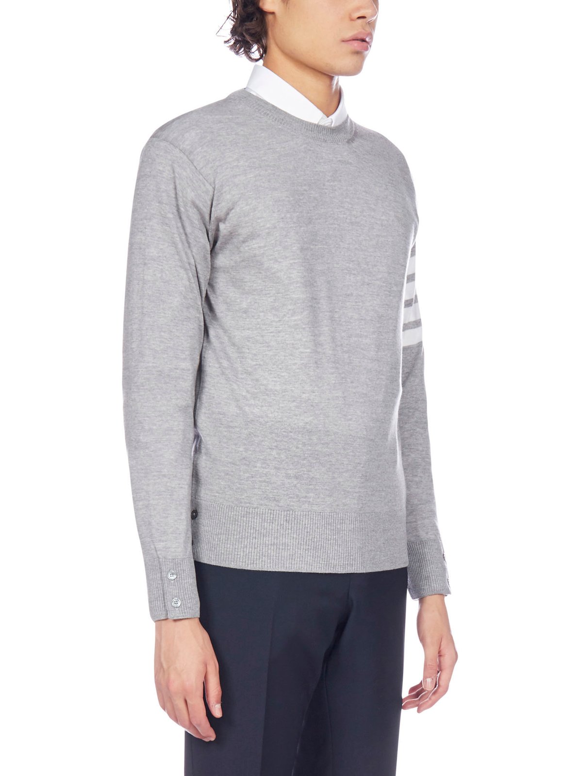 Thom Browne 4-Bar Striped Sweater