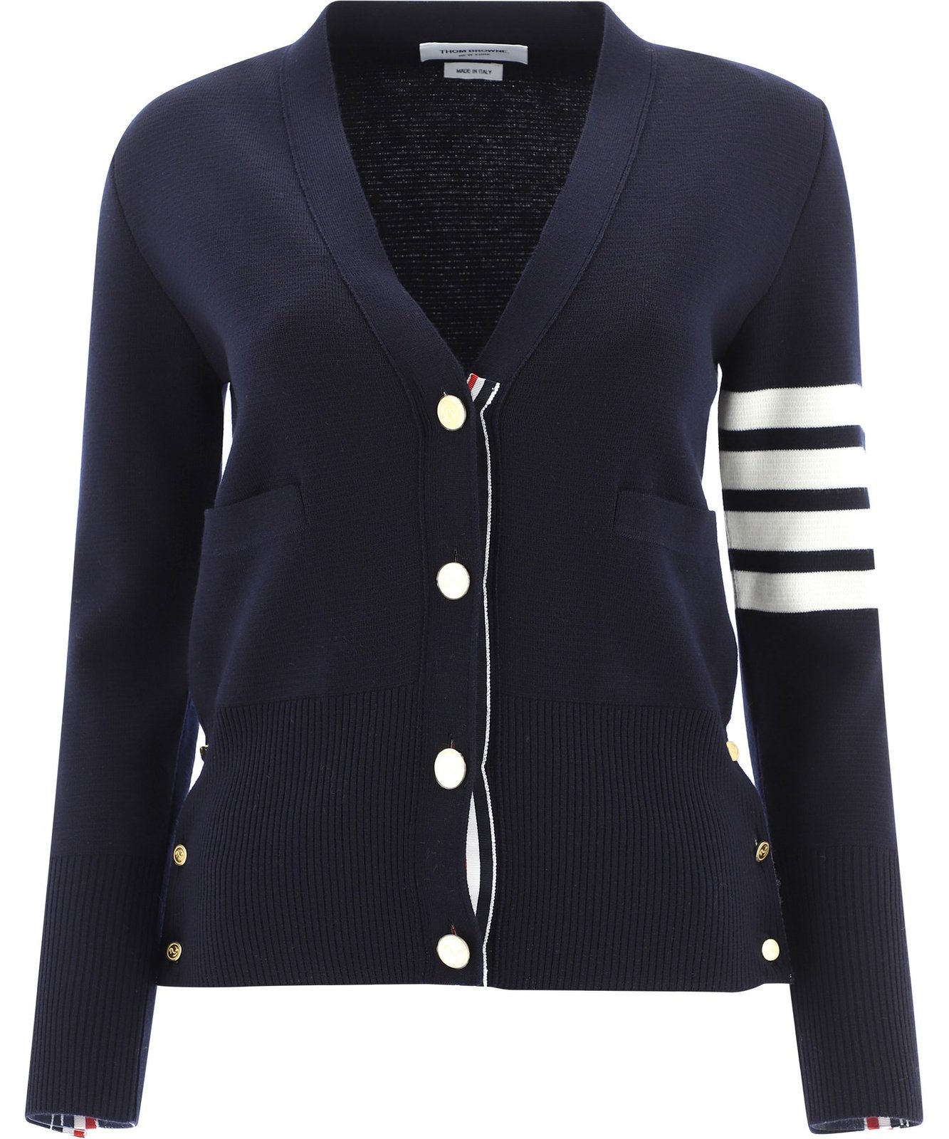 Thom Browne 4-Bar V-Neck Cardigan