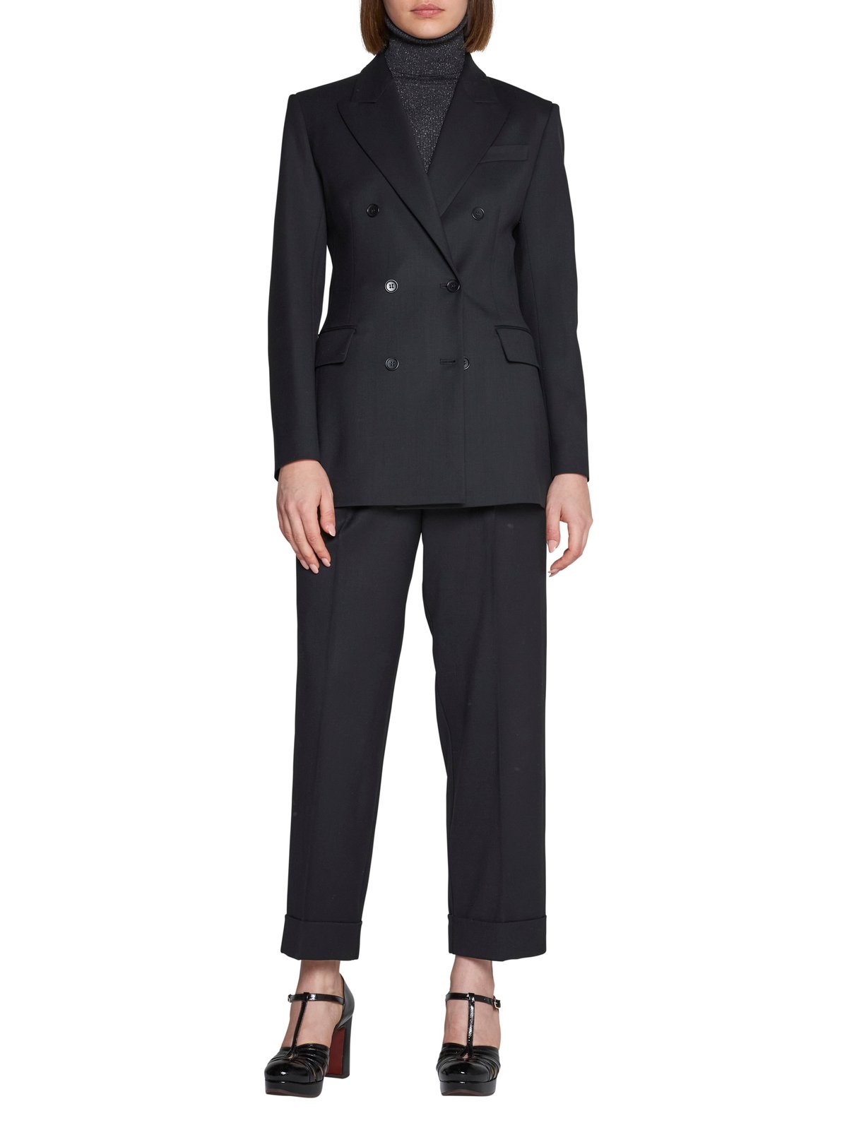 P.A.R.O.S.H. Paperbag Waist Straight Leg Trousers