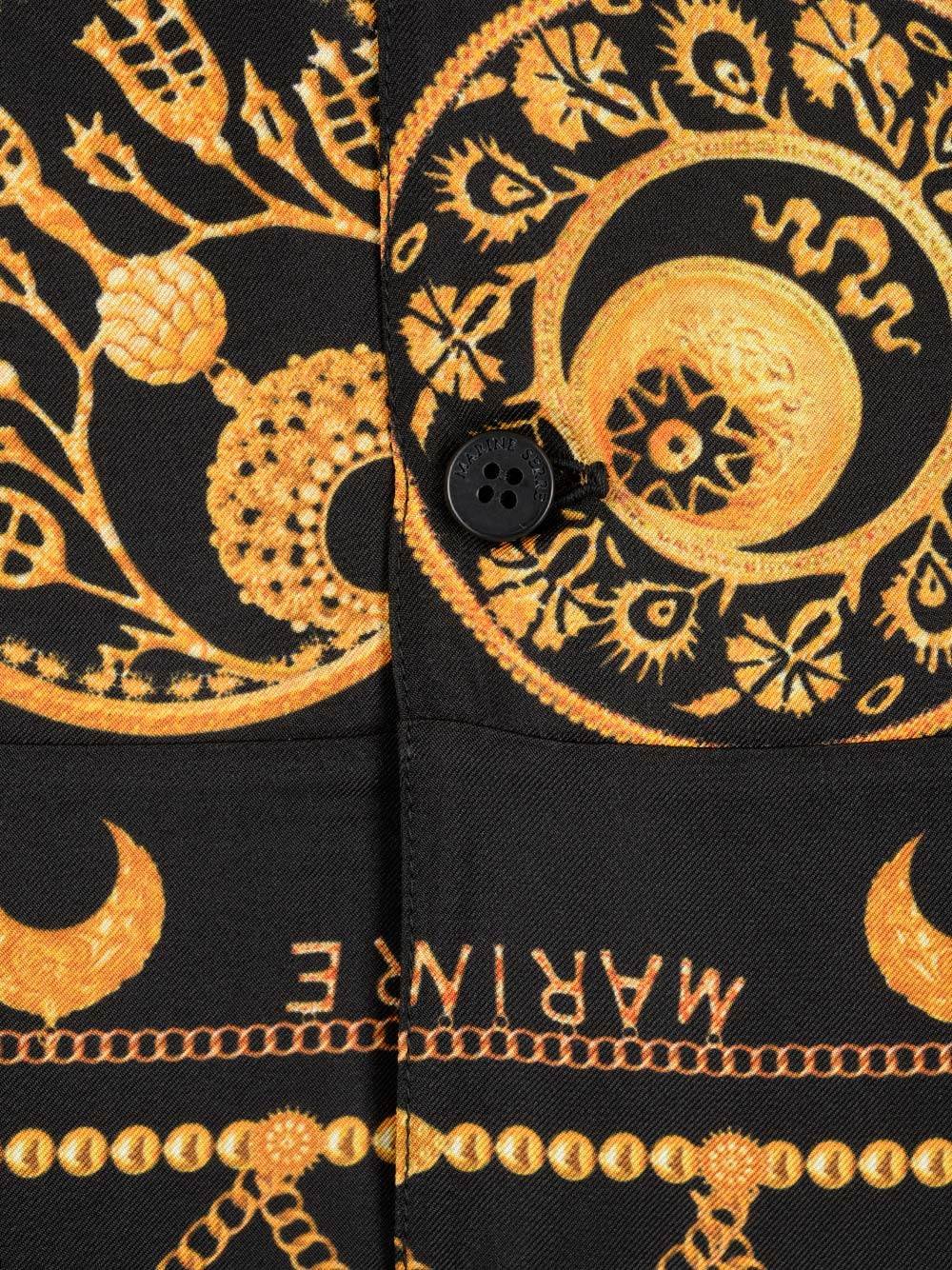 Marine Serre Ornament Jewelry Printed Buttoned Shirt