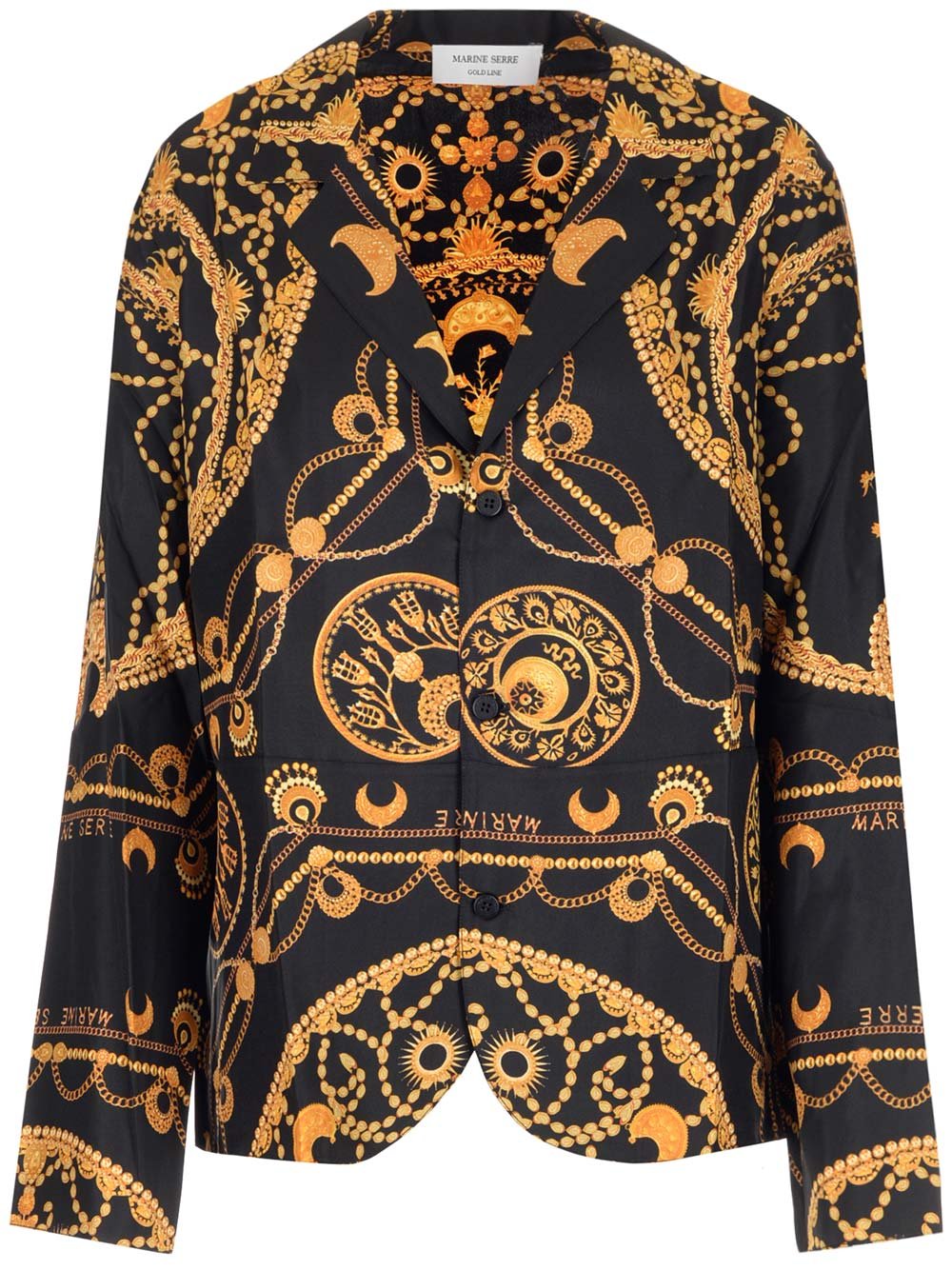 Marine Serre Ornament Jewelry Printed Buttoned Shirt