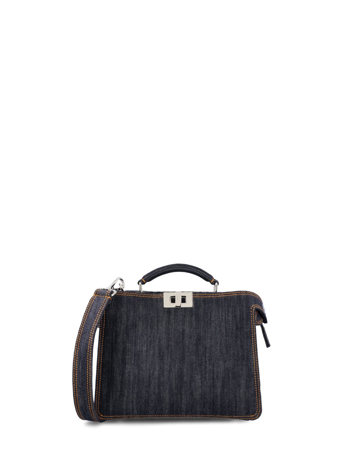Fendi Peekaboo ISeeU Mini Denim Tote Bag