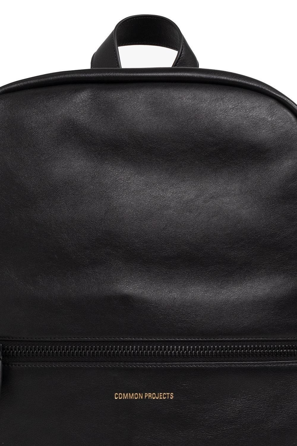 Common Projects Logo Embossed Zipped Backpack