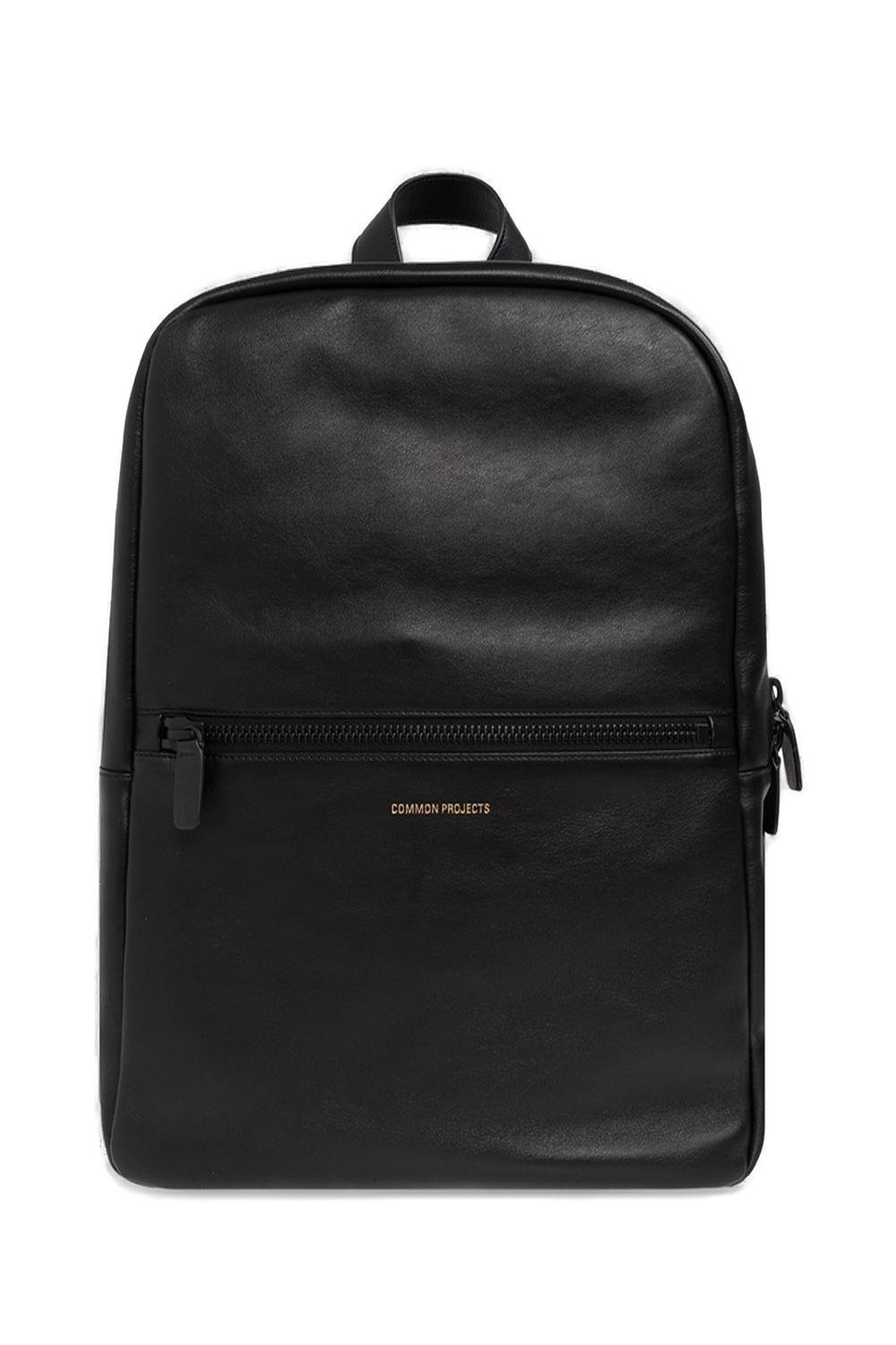 Common Projects Logo Embossed Zipped Backpack