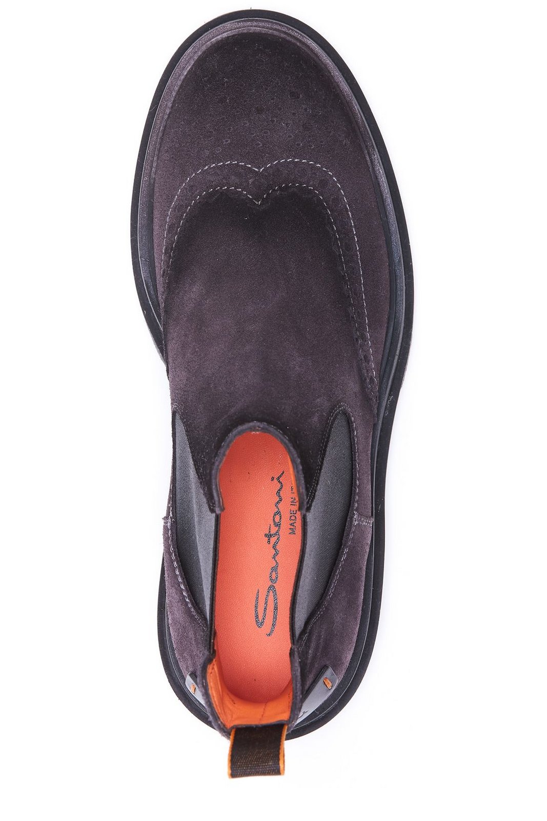 Santoni Round Toe Slip-On Ankle Boots