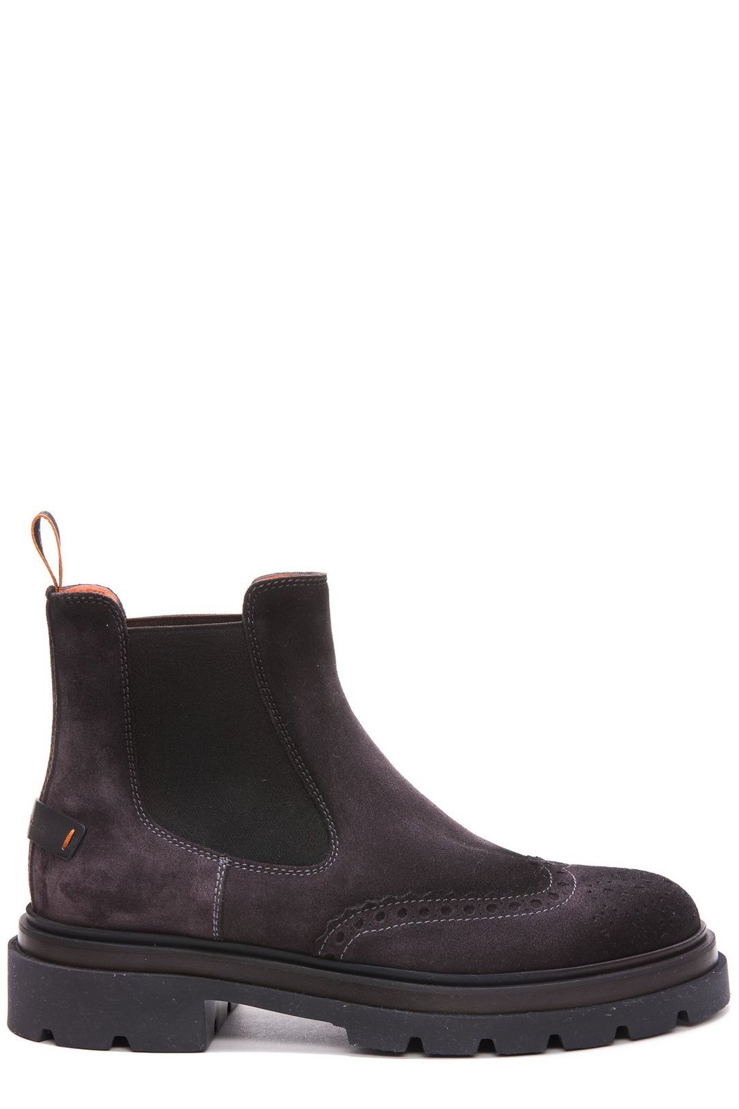Santoni Round Toe Slip-On Ankle Boots