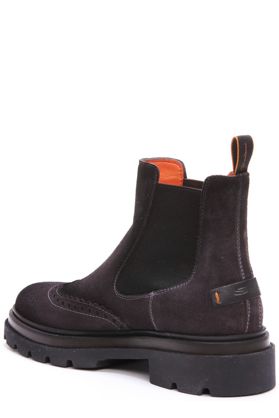 Santoni Round Toe Slip-On Ankle Boots