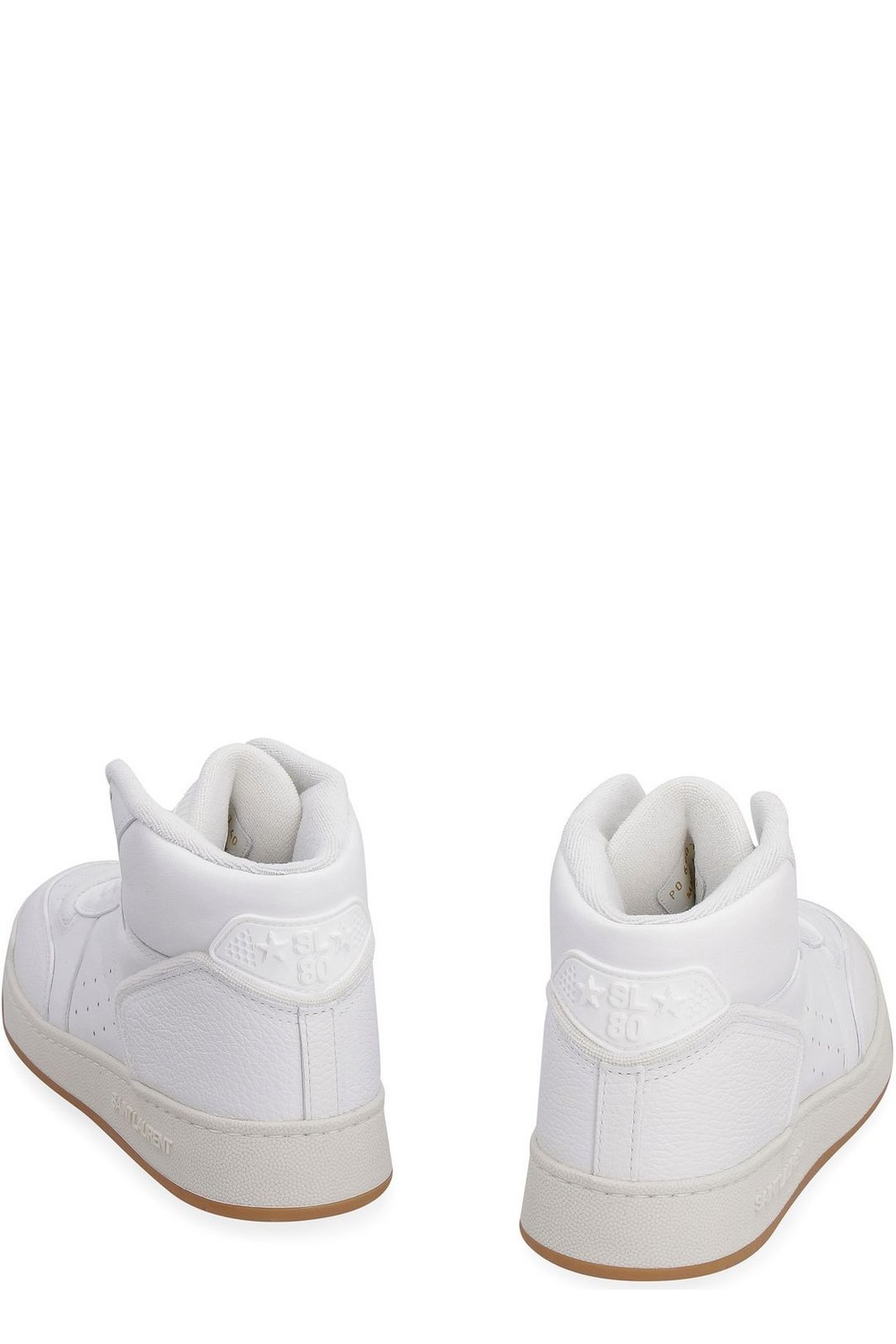 Saint Laurent Round Toe Lace-Up Sneakers