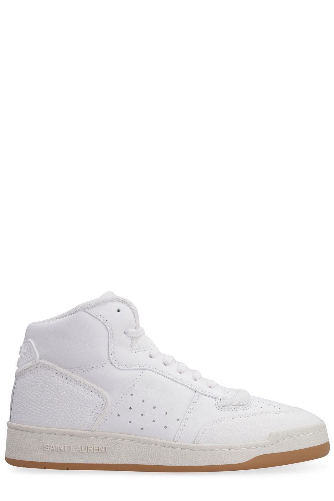 Saint Laurent Round Toe Lace-Up Sneakers