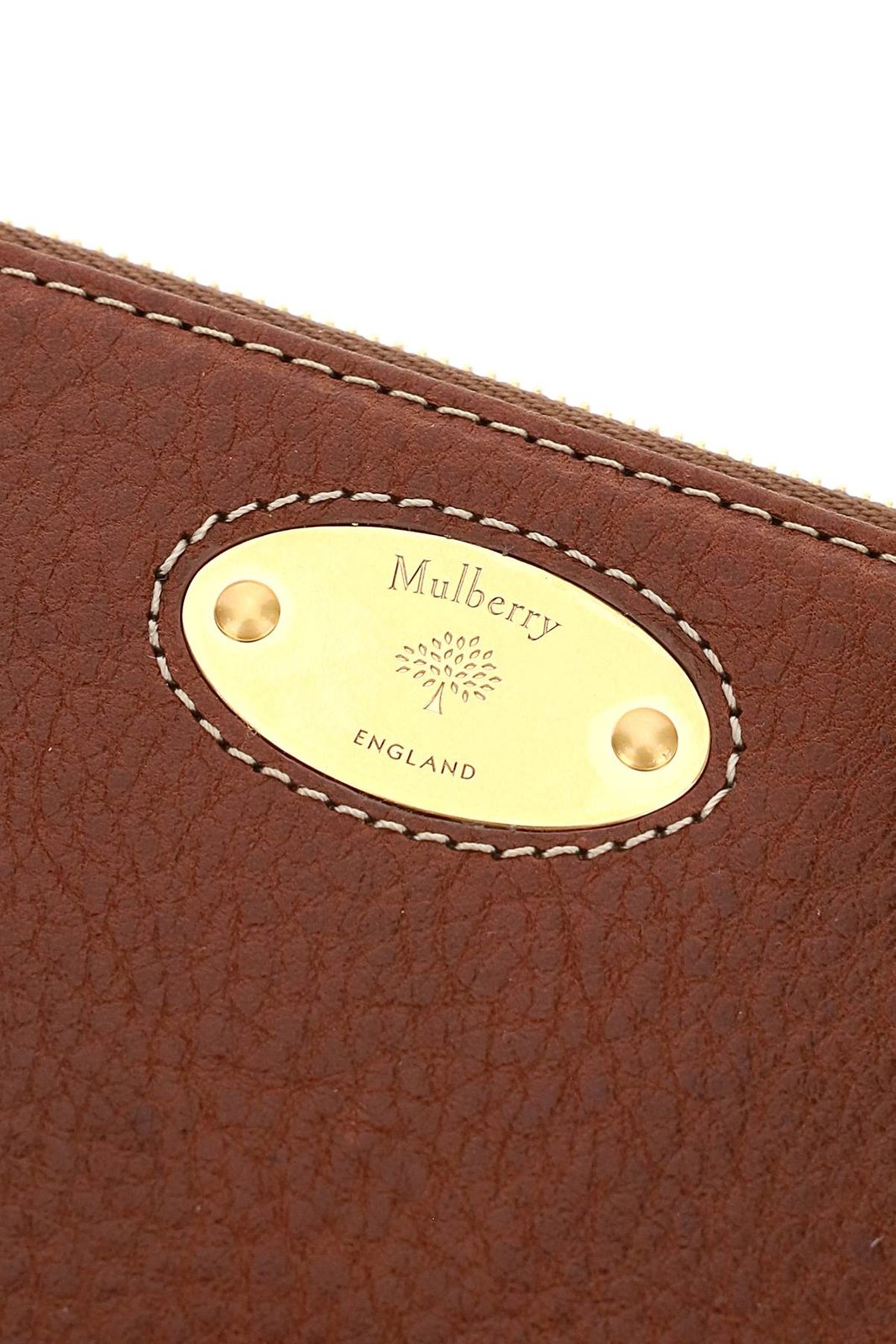 Mulberry Logo Engraved Zipped Coin Pouch