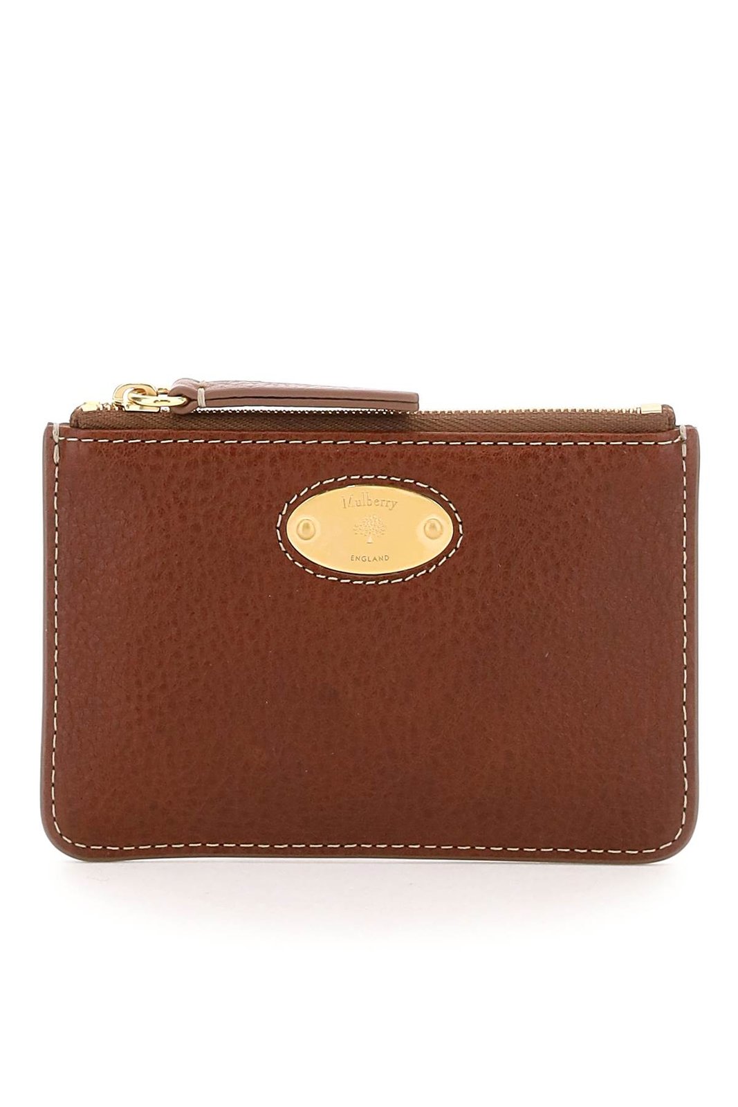 Mulberry Logo Engraved Zipped Coin Pouch