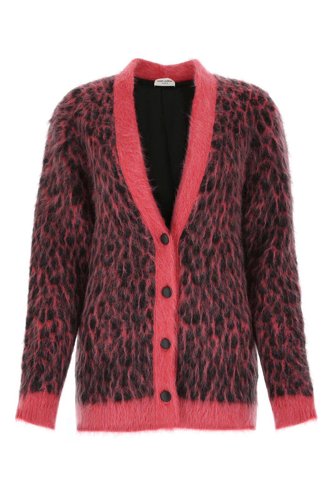 Saint Laurent Leopard Knitted Cardigan